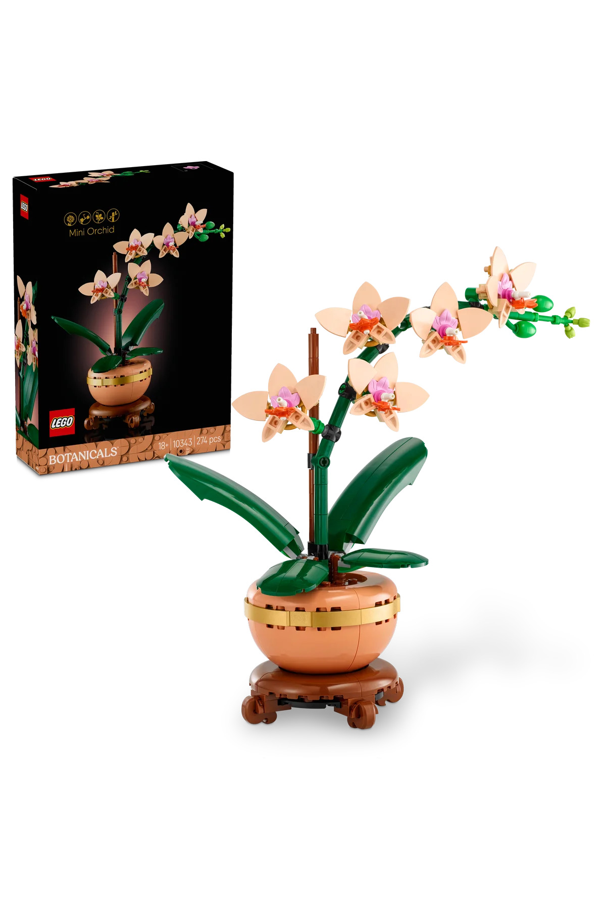 لگو و اسباب بازی های ساخت محور ® BOTANICALS MINI ORCHID 10343 ست گل تزئینی برای بزرگسالان 274 P اورجینال LEGO