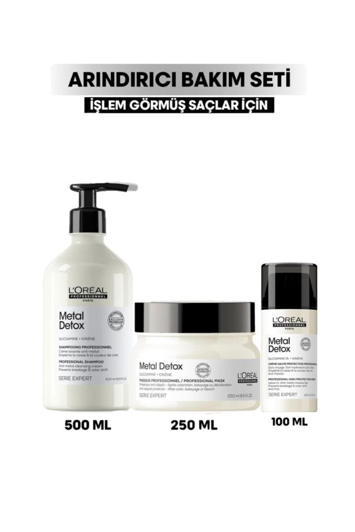 ست مراقبت مو مردانه و زنانه مجموعه از 500 میل فلزی حرفه ای LOREAL L'oreal Professionnel
