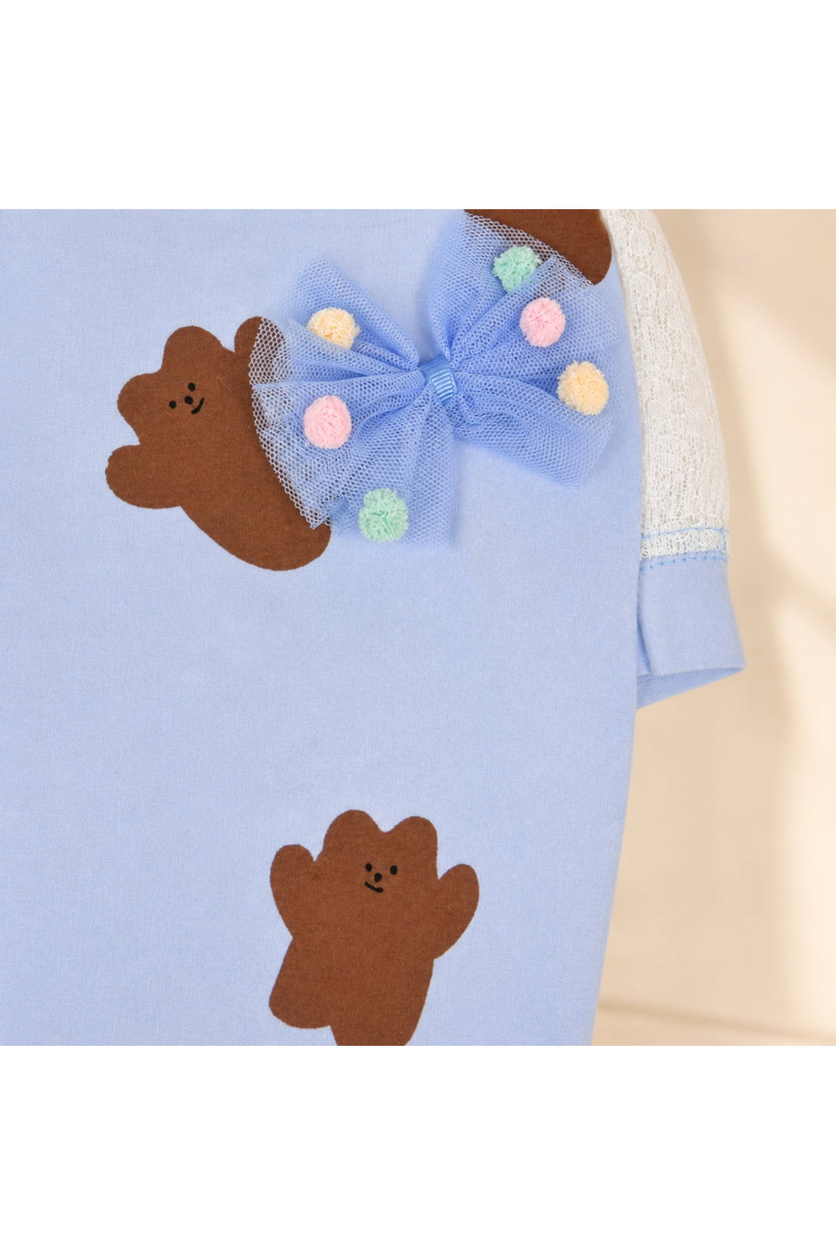 تی‌شرت سگ پینکاهولیک Pinkaholic طرح خرس آبی، مدل VEL-TS-BEAR-001