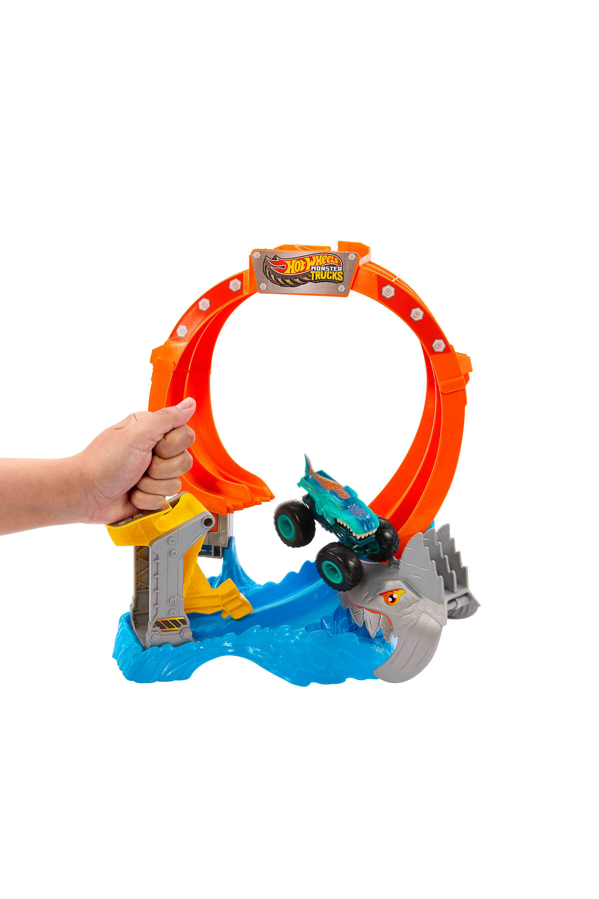 سایر ست های بازی MONSTER TRUCKS SHARK PLAYSET و خودروی MEGA WREX JFR08 در مقیاس 1:64 از ترکیه HOT WHEELS