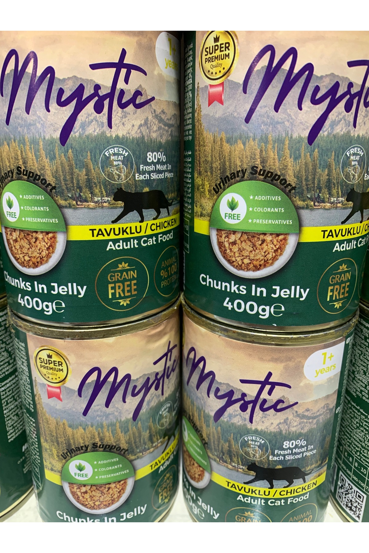 کنسرو غذای گربه بالغ با طعم مرغ میستیک Mystic
