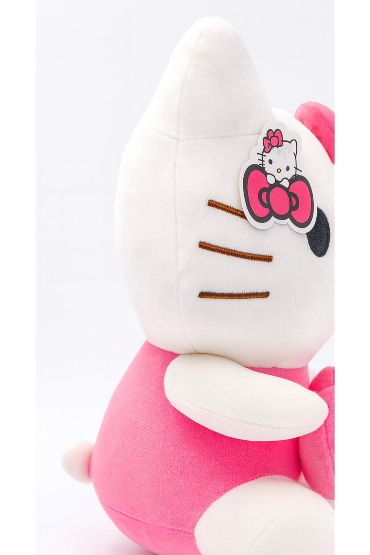 اسباب بازی های پشمی مخمل دار HELLO KITTY 35CM + کیف مخملی زیبا و نرم از ترکیه POLLYTOYS PELÜŞ OYUNCAKTA DÜNYA MARKASI