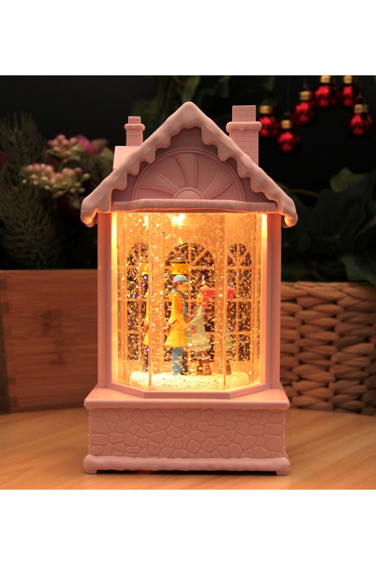 گوی برفی SNOW GLOBE ROMANTIC LOVERS MEGA SIZE با موتور چراغ‌ها و موسیقی از ترکیه HEDİYEBİZİZ