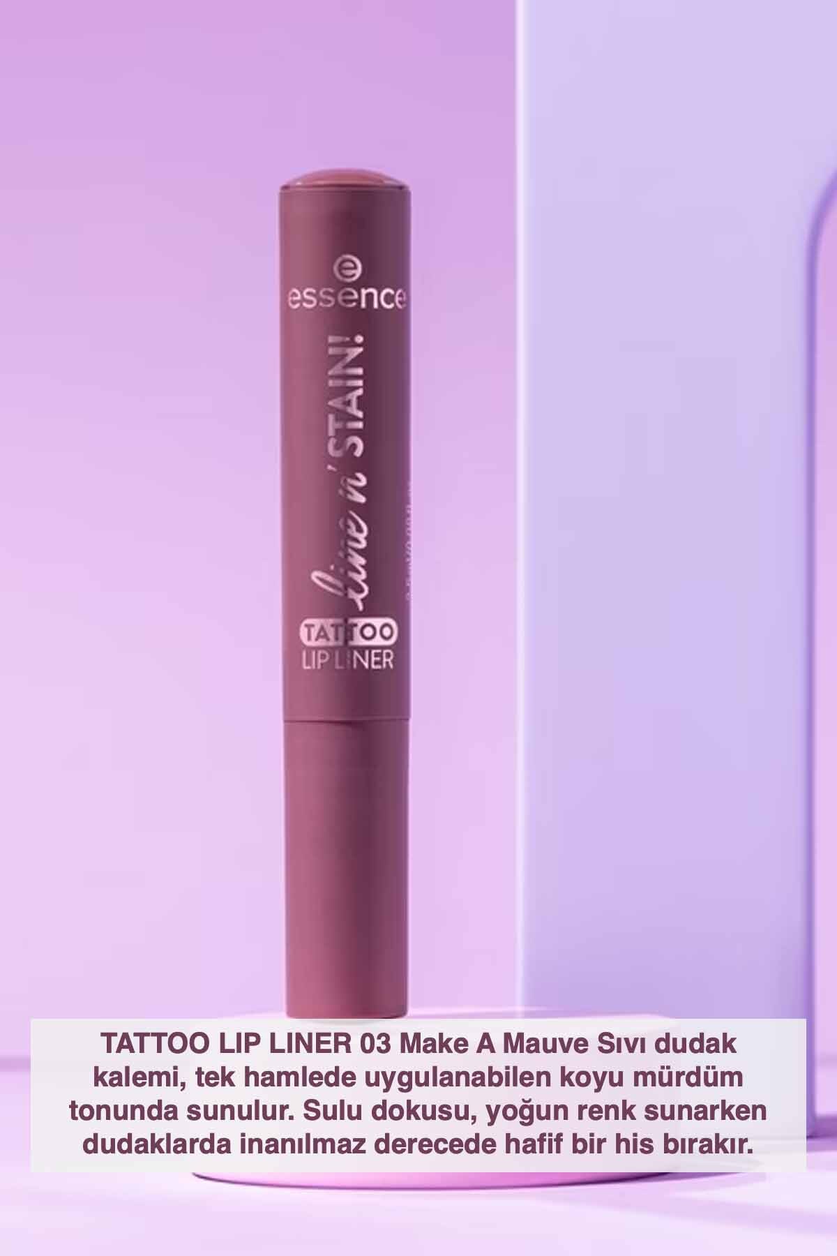 خط لب آرایشی مشکی مدل N' STAIN! شماره 03 اسنس Essence