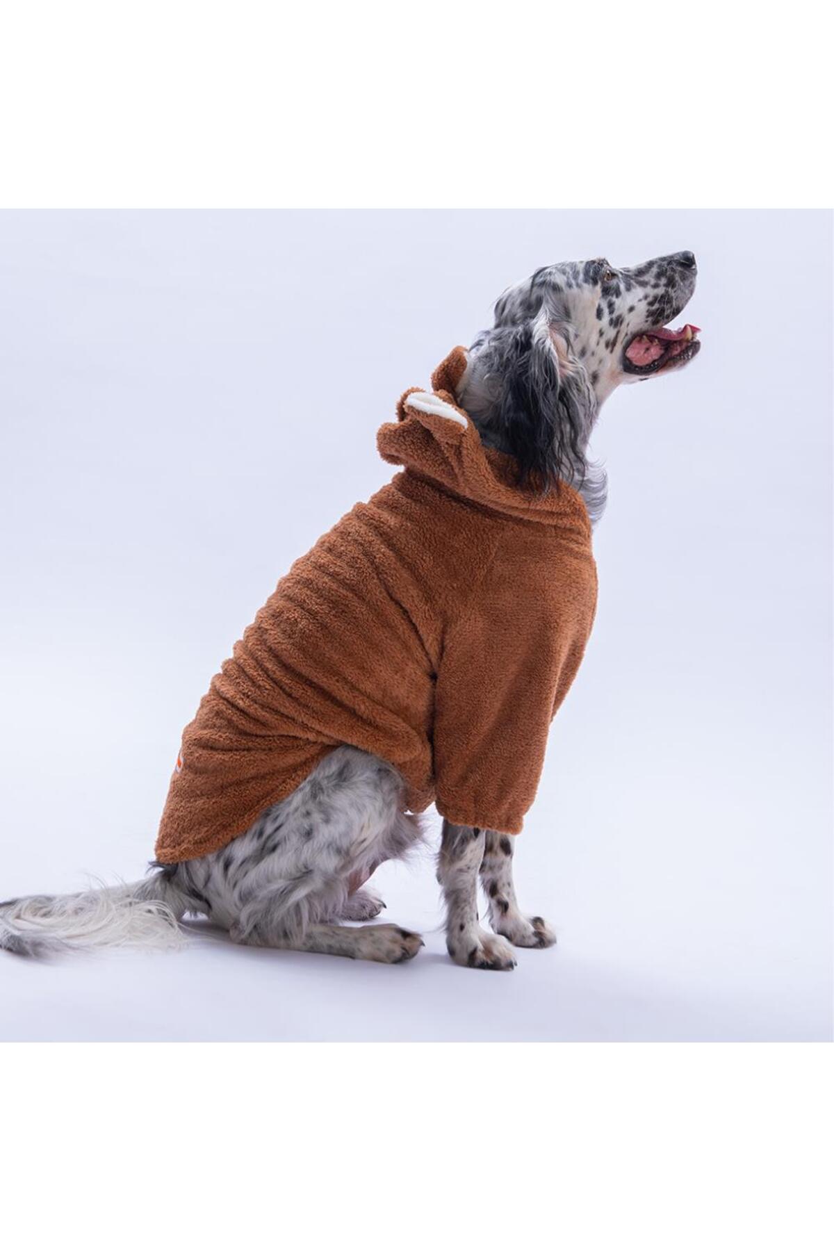 هودی سگ پاوستار Pawstar Lucca Teddy، مدل PS25-1098، قهوه‌ای با گوش خرسی