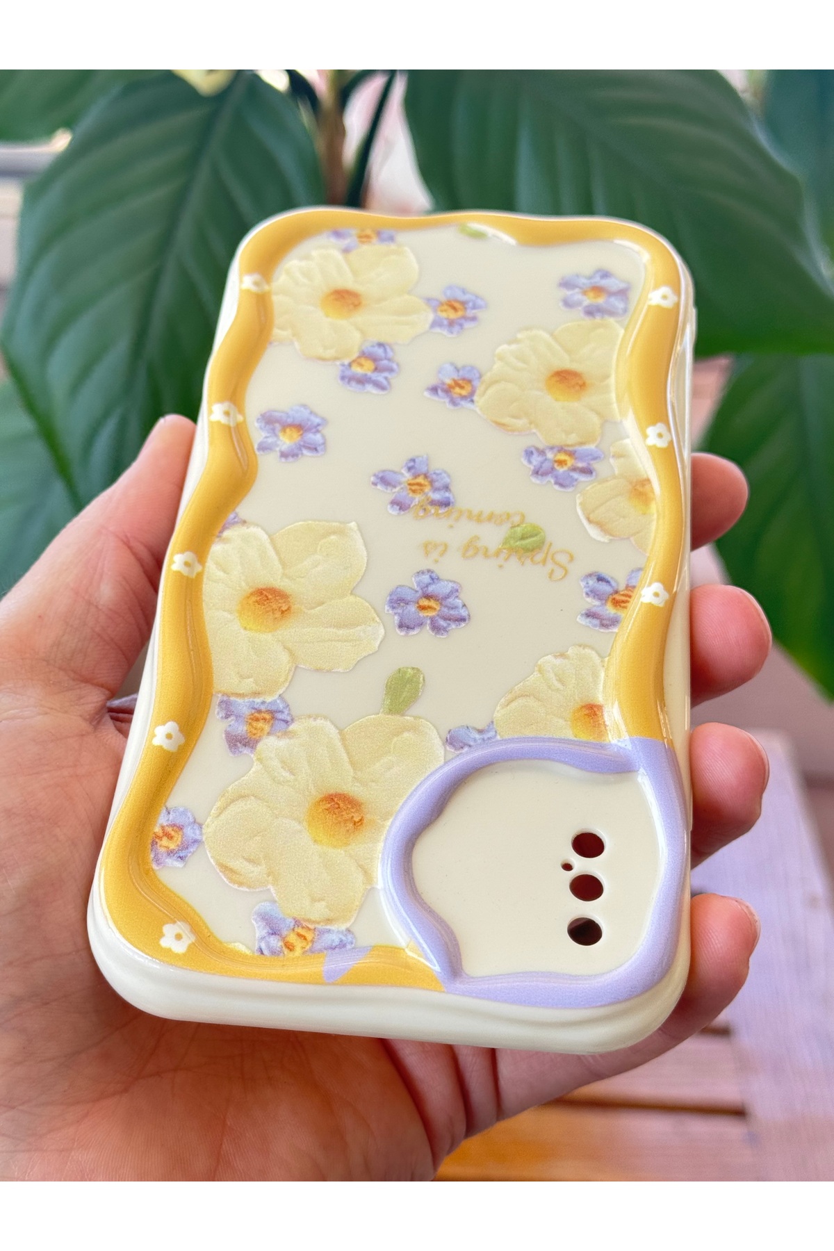 کاور و قاب محافظ دوربین طرح دار APPLE IPHONE XS MAX پوشش سیلیکونی رنگی گل دیزی فیبکس Fibaks