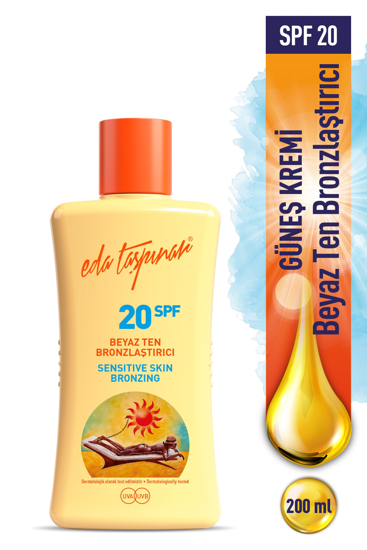 محصول برنزه کننده بدن با SPF20 و حجم 200 میلی لیتر مناسب پوست روشن Eda Taşpınar