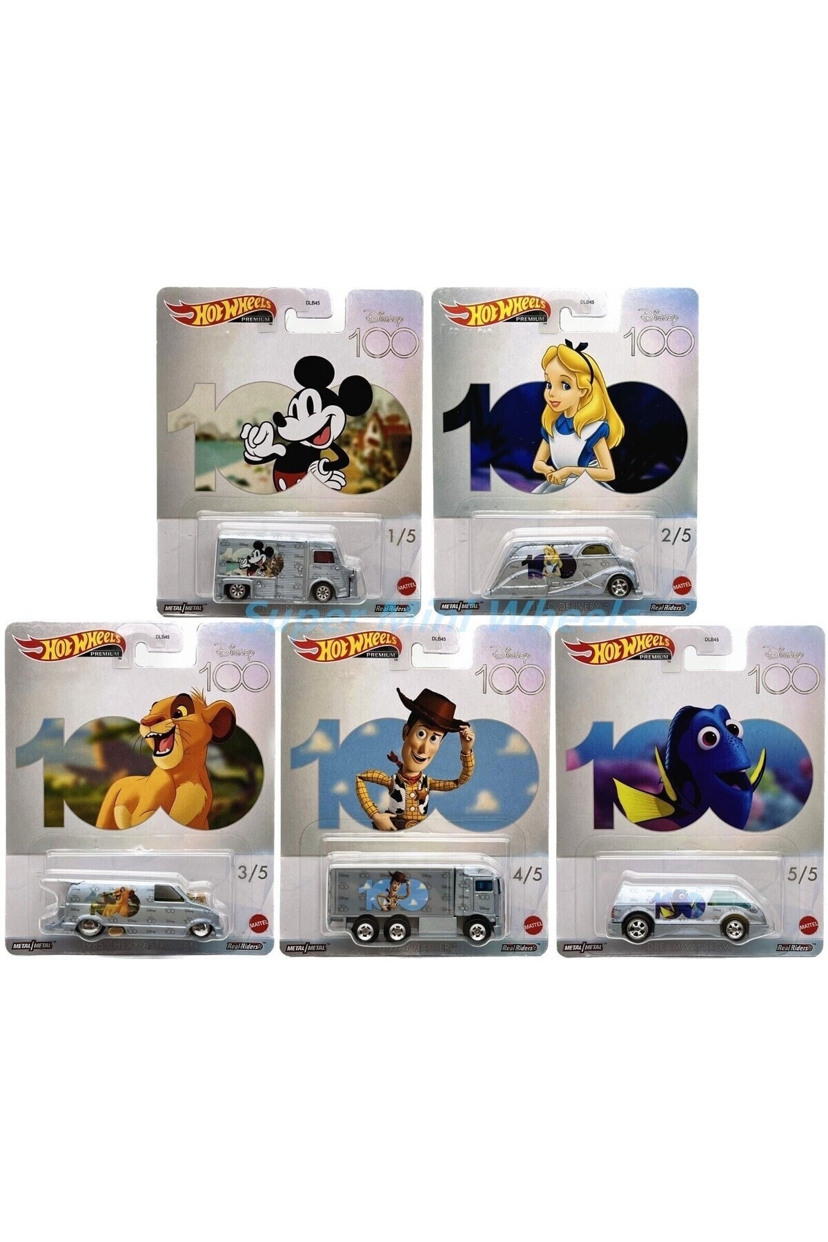 مدل خودرو مجموعه پرمیوم فرهنگ پاپ صدمین سالگرد دیزنی DLB45 از ترکیه HOT WHEELS