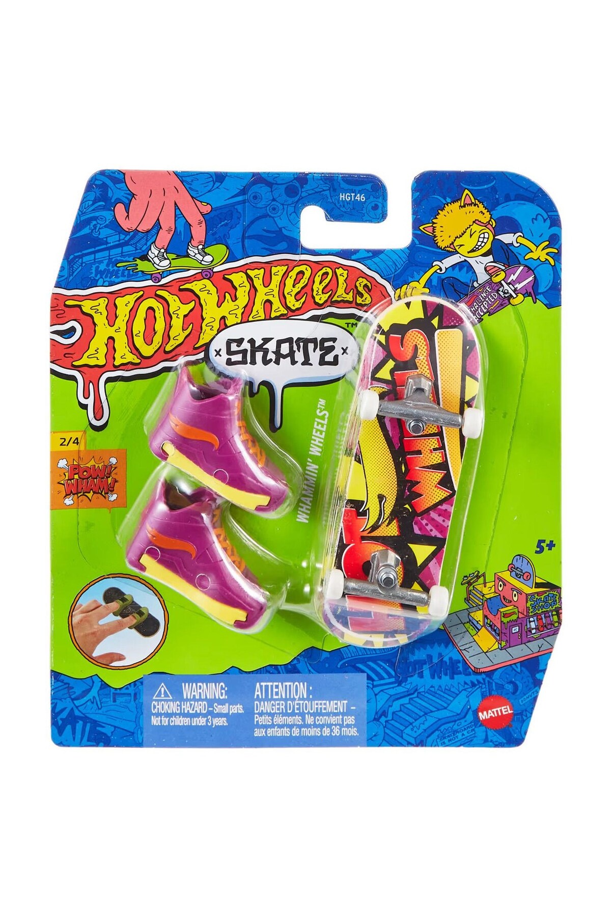 ماشین اسباب بازی اسکیت استخوانی پنج انگشت و کفش هات ویلز اورجینال HOT WHEELS