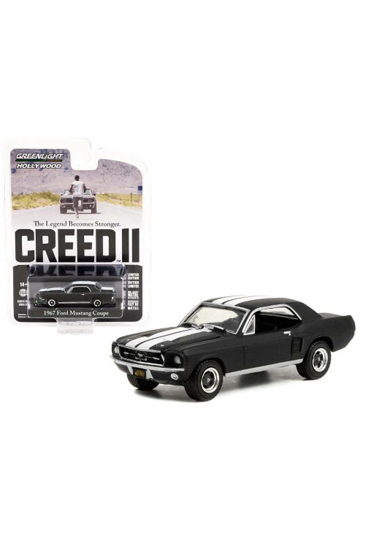 مدل خودرو کلکسیونی 1967 فورد موستانگ کوپه آدونیس کرید CREED 2018 فیلم 1 64 DIECAST اورجینال Greenlight