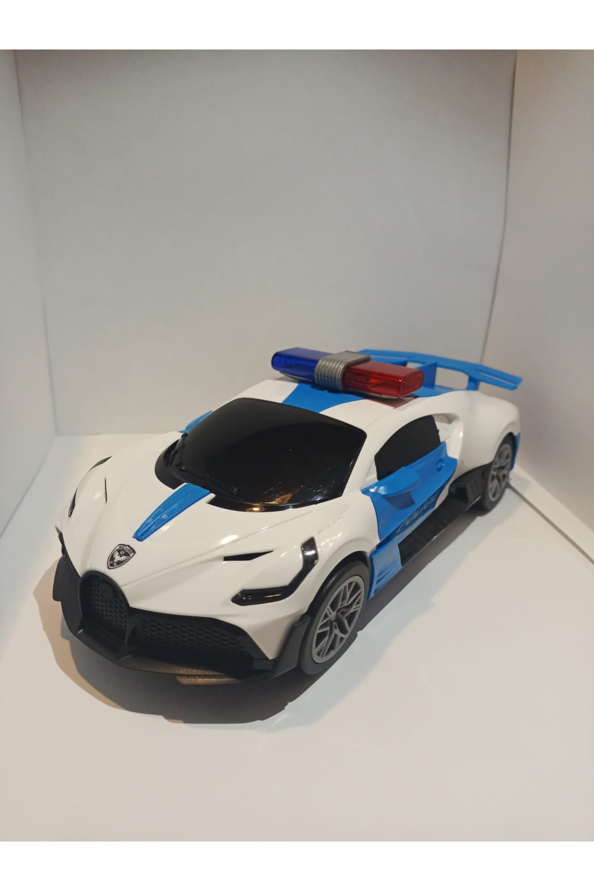 ماشین اسباب بازی پلیس چرخان 360 درجه بوگاتی با چراغ و موسیقی Boratila Toys