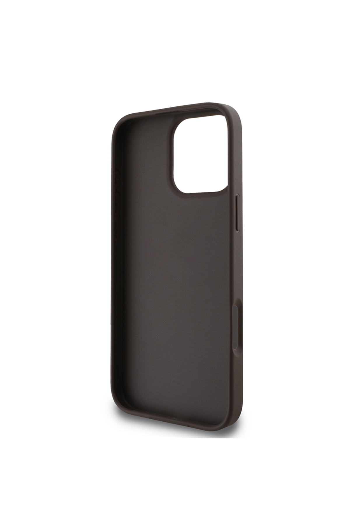 کاور و قاب روکش چرمی PU IPHONE 16 PRO CASE GUESS دارای لایسنس با طرح لوگوی راه قهوه ای اورجینال Guess