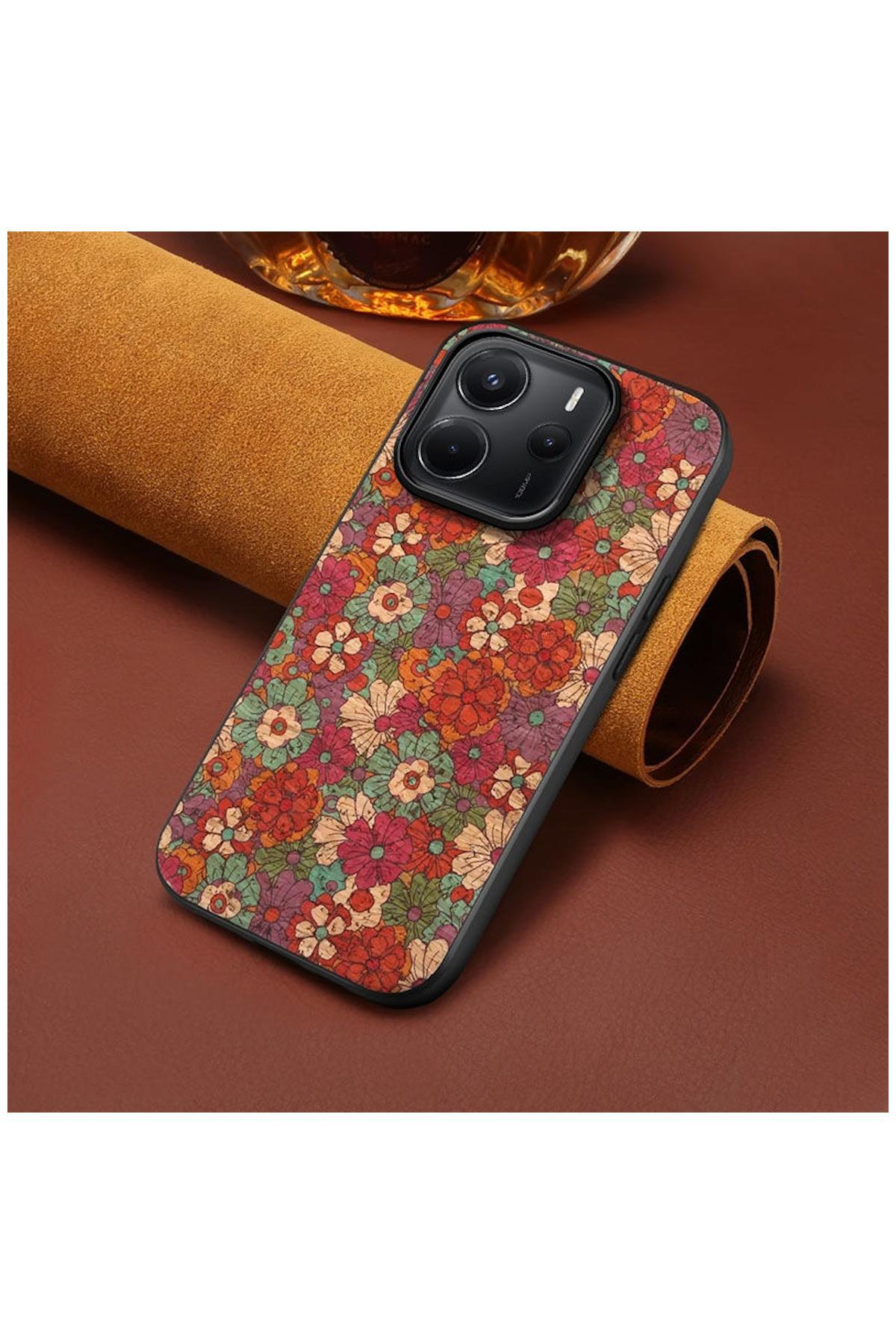 کاور و قاب محافظ شیائومی REDMI NOTE 14 5G سازگار با مدل ZEBANA VINTAGE FABRIC CASE PATTERN 1 اورجینال Zebana