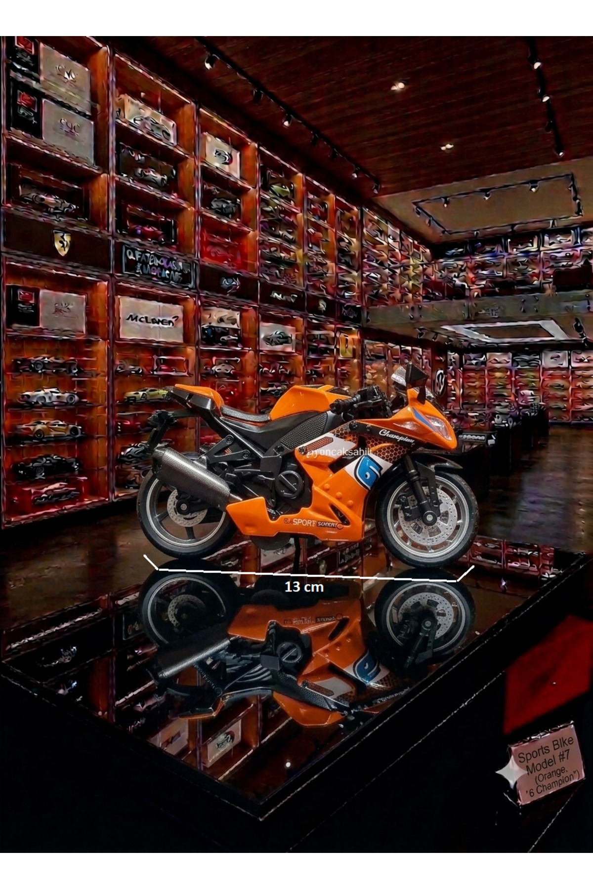 ماشین اسباب بازی موتور سیکلت HONDA CBR RR TOY METAL PLST مدل PULL DROP COLLECTION OYUNCAKSAHİLİ