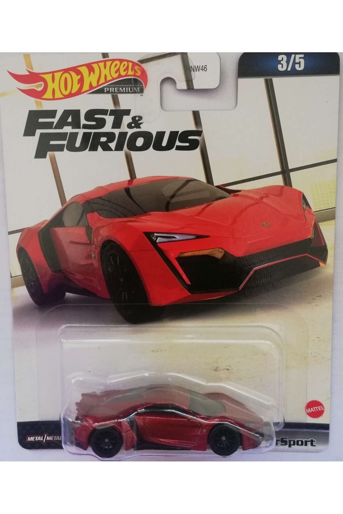 ماشین اسباب بازی FAST FURIOUS سری ویژه PREMIUM CAR W MOTORS LYKAN HYPERSPORT از ترکیه HOT WHEELS