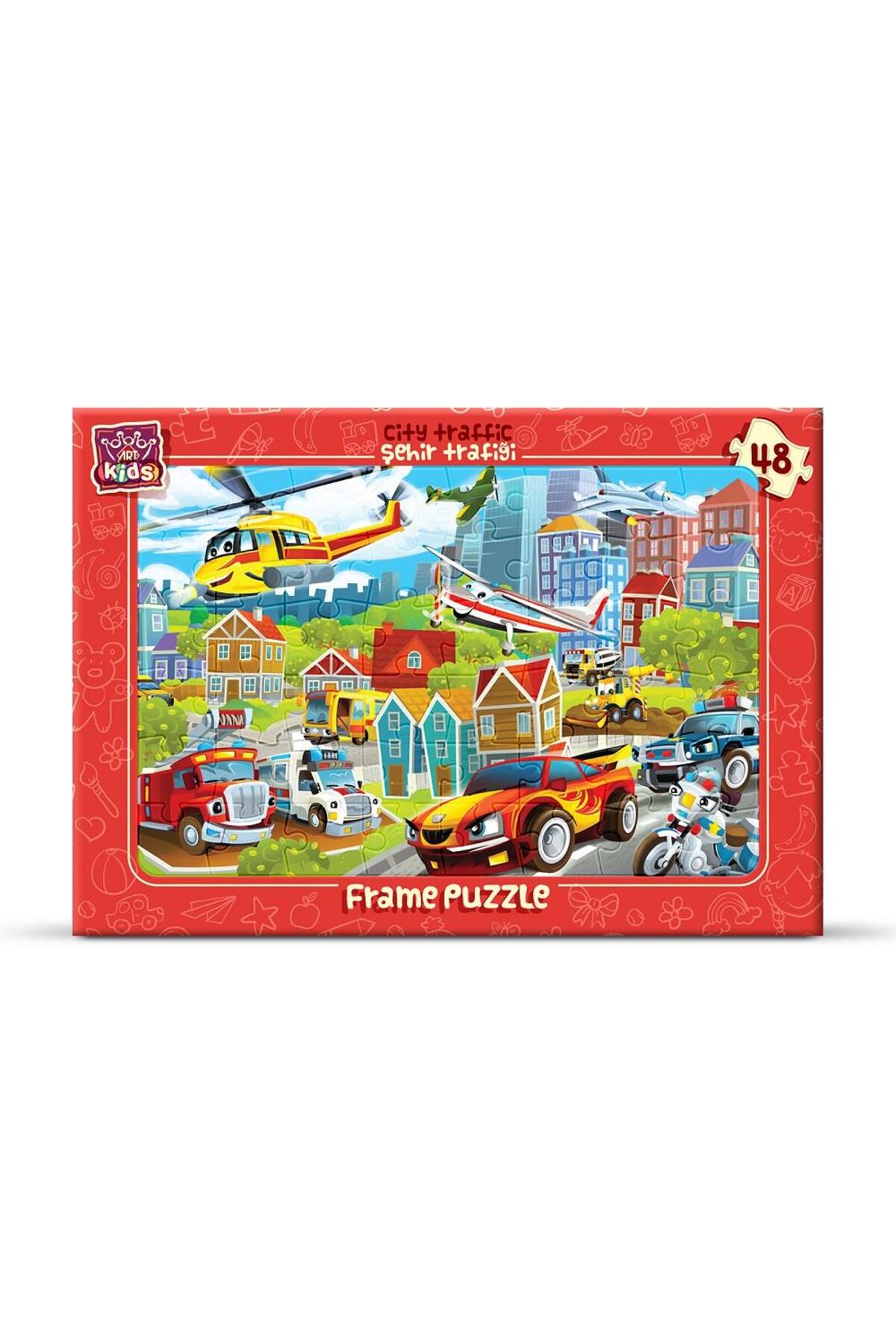 پازل دخترانه و پسرانه بچگانه ART CHILD PUZZLE 48 قطعه ترافیک شهر اورجینال ارت Art Puzzle