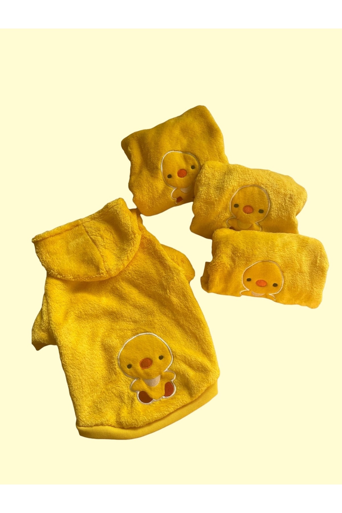 ژاکت پولیشی چفت‌فشاری سگ و گربه بارنی‌استور Barneystore زرد