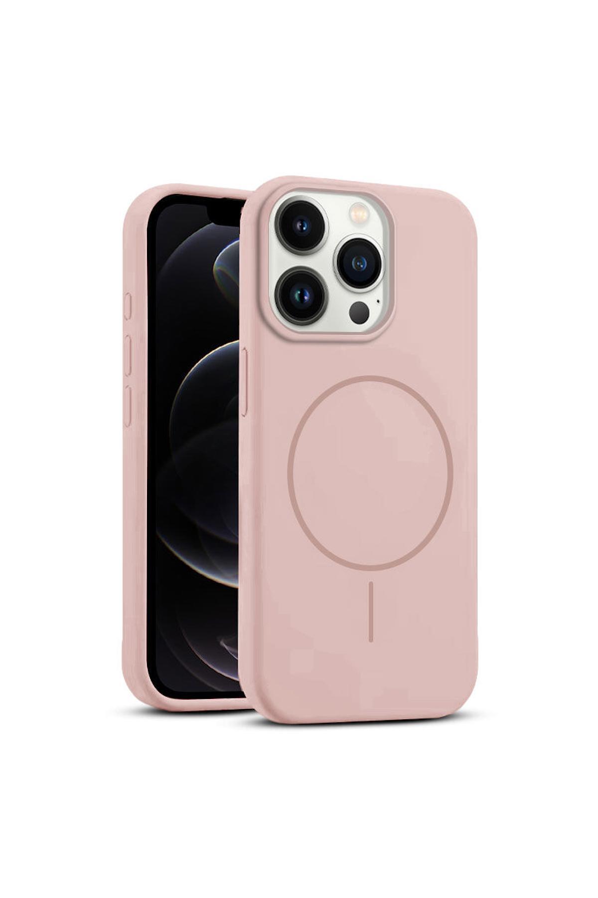 کاور و قاب APPLE IPHONE 12 PRO MAX COMPATIBLE CASE ZEBANA LIQUID SOFT پشتیبانی از شارژ بی سیم صورتی اورجینال Zebana
