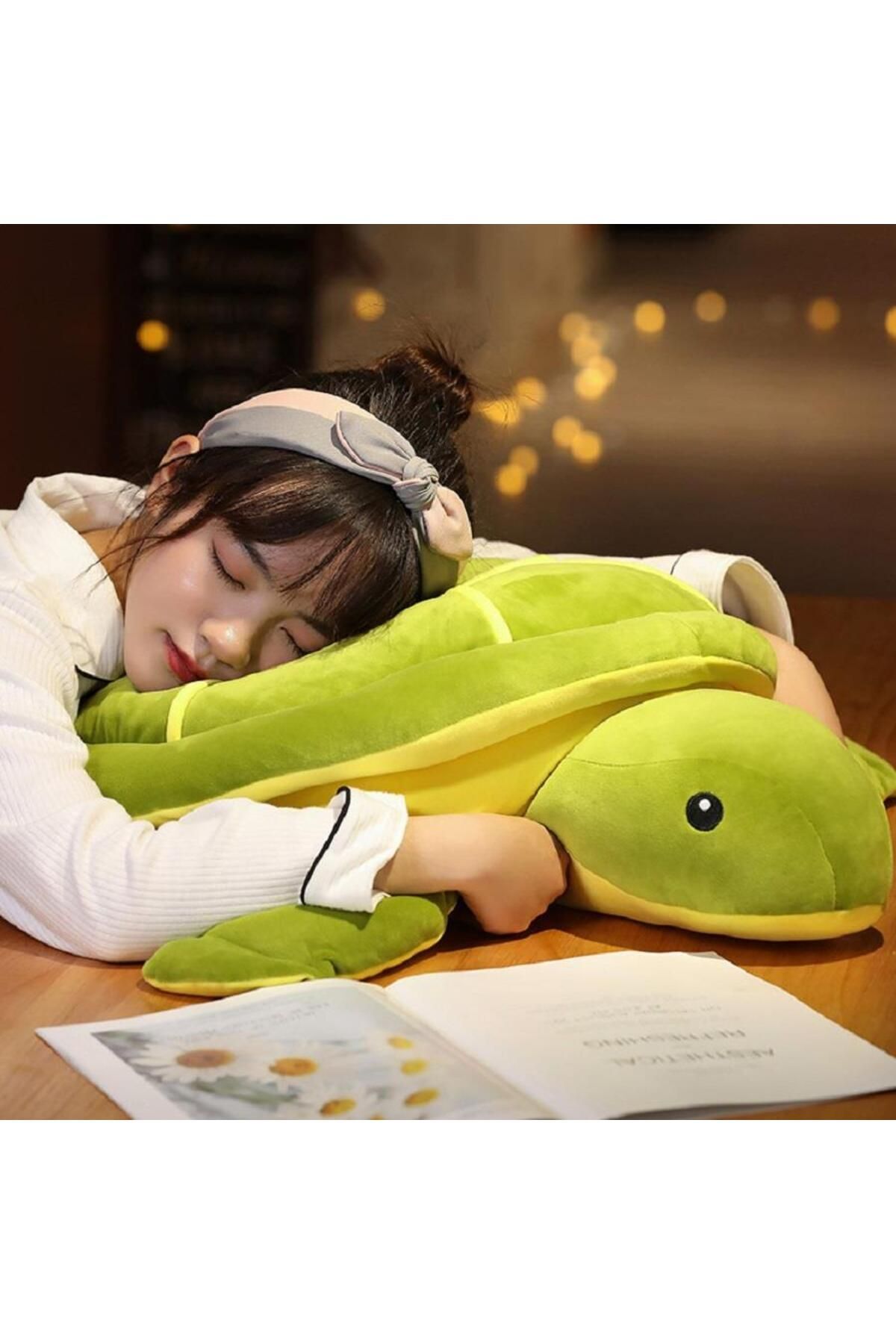 اسباب بازی های پشمی پارچه وارداتی CARETTA SEA TURTLE بالش اسباب‌بازی مخمل خواب همراه سایز جامبو e-life shop