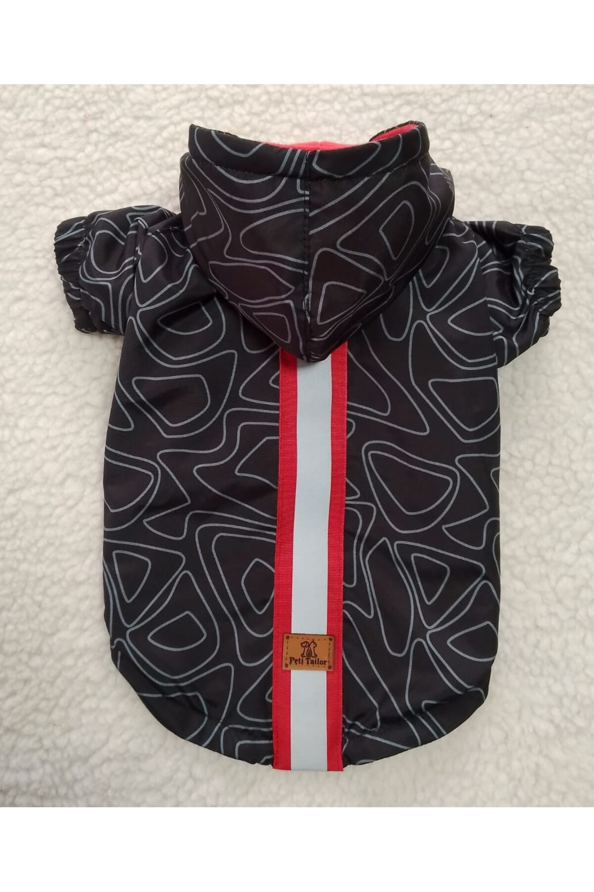 کاپشن سگ کلاه‌دار پتی تیلور Peti Tailor، ضدآب و ضدباد با نوار بازتابنده چندرنگ