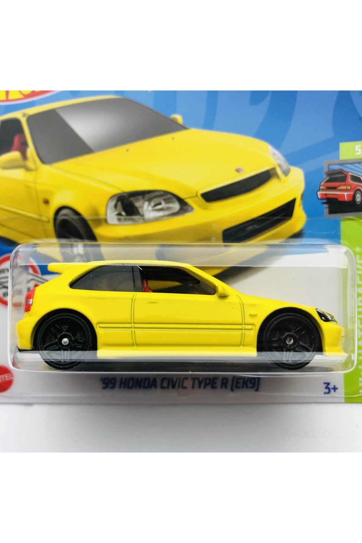 ماشین اسباب بازی 99 HONDA CIVIC TYPE R ANDEX9 YELLOW 1:64 SCALE HOTWHEELS BRAND 5 هات ویلز اورجینال HOT WHEELS