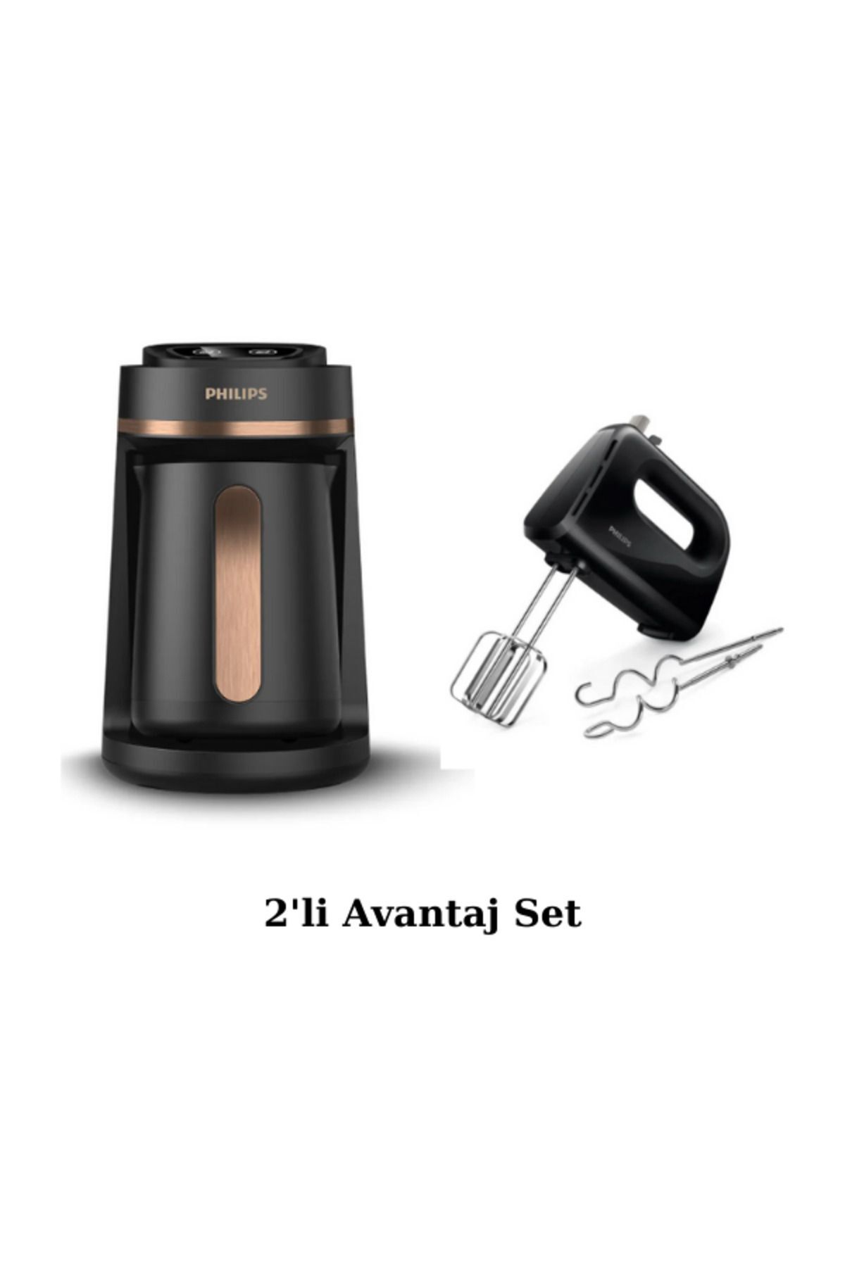 قهوه ساز ترک ترکی 4 نفره با قابلیت پخت ذغالی میکسر دستی مجموعه روزانه 2 تکه مزیت اورجینال Philips