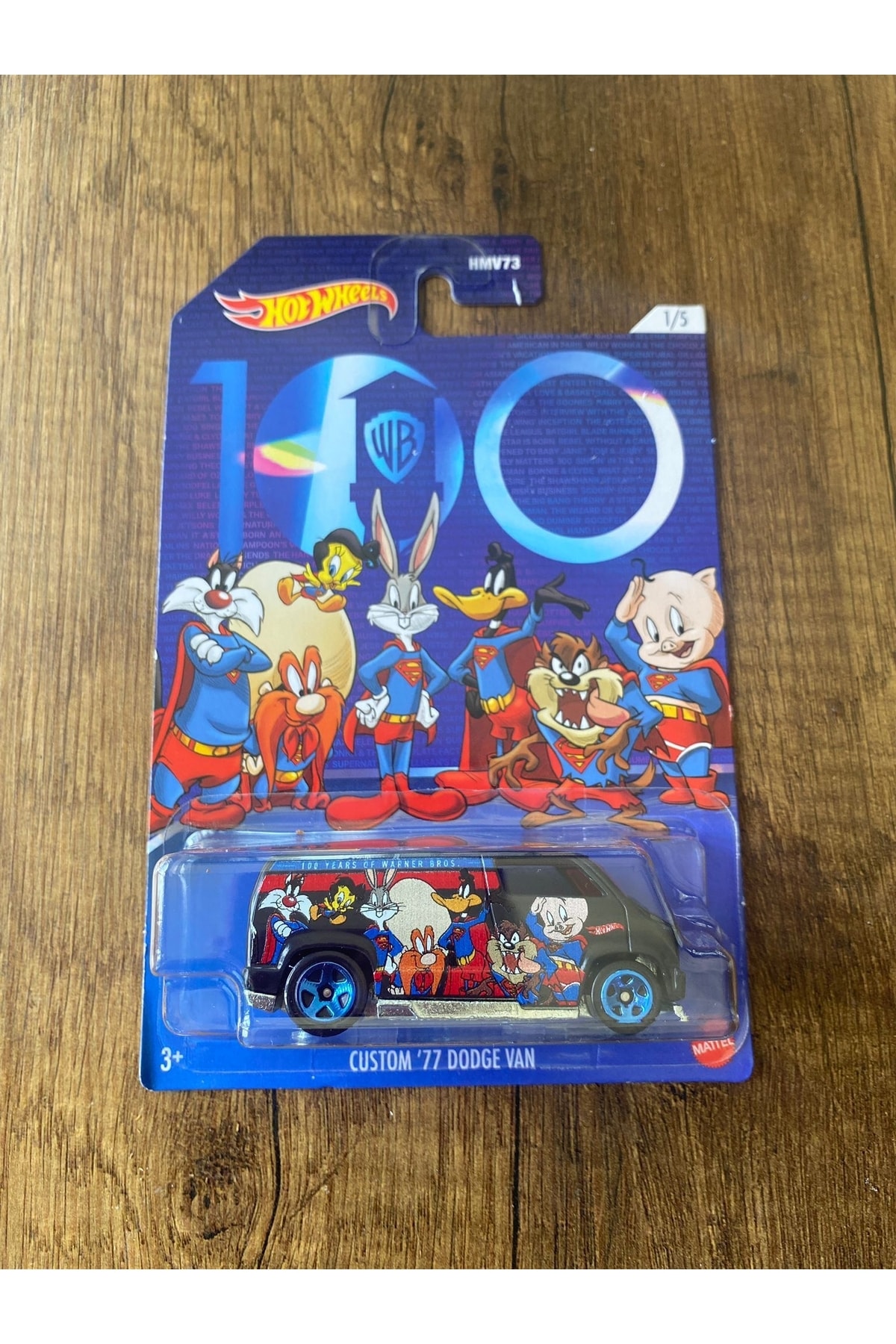 ماشین اسباب بازی صدمین سال WB LONG CARD SERIES CUSTOM 77 ون هات ویلز اورجینال HOT WHEELS