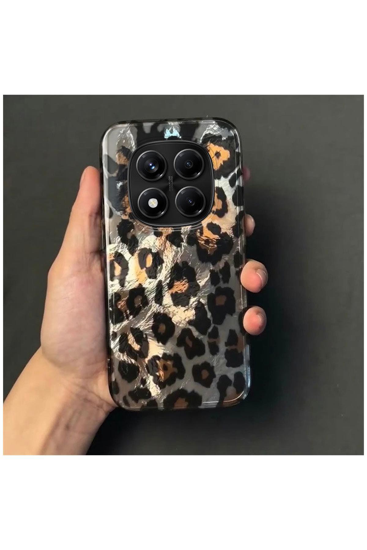 کاور و قاب محافظ شیائومی REDMI NOTE 14 PRO سازگار با سیلیکونی ZEBANA LUXE LEOPARD مشکی اورجینال Zebana