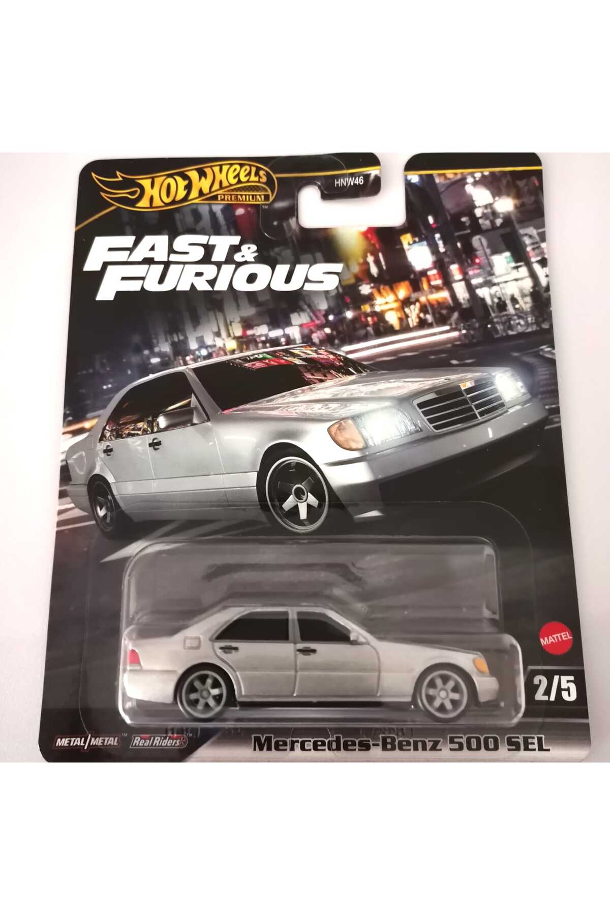 ماشین اسباب بازی PREMIUM 2024 MIX 3 FAST & FURIOUS MERCEDES BENZ 500 SEL از ترکیه HOT WHEELS