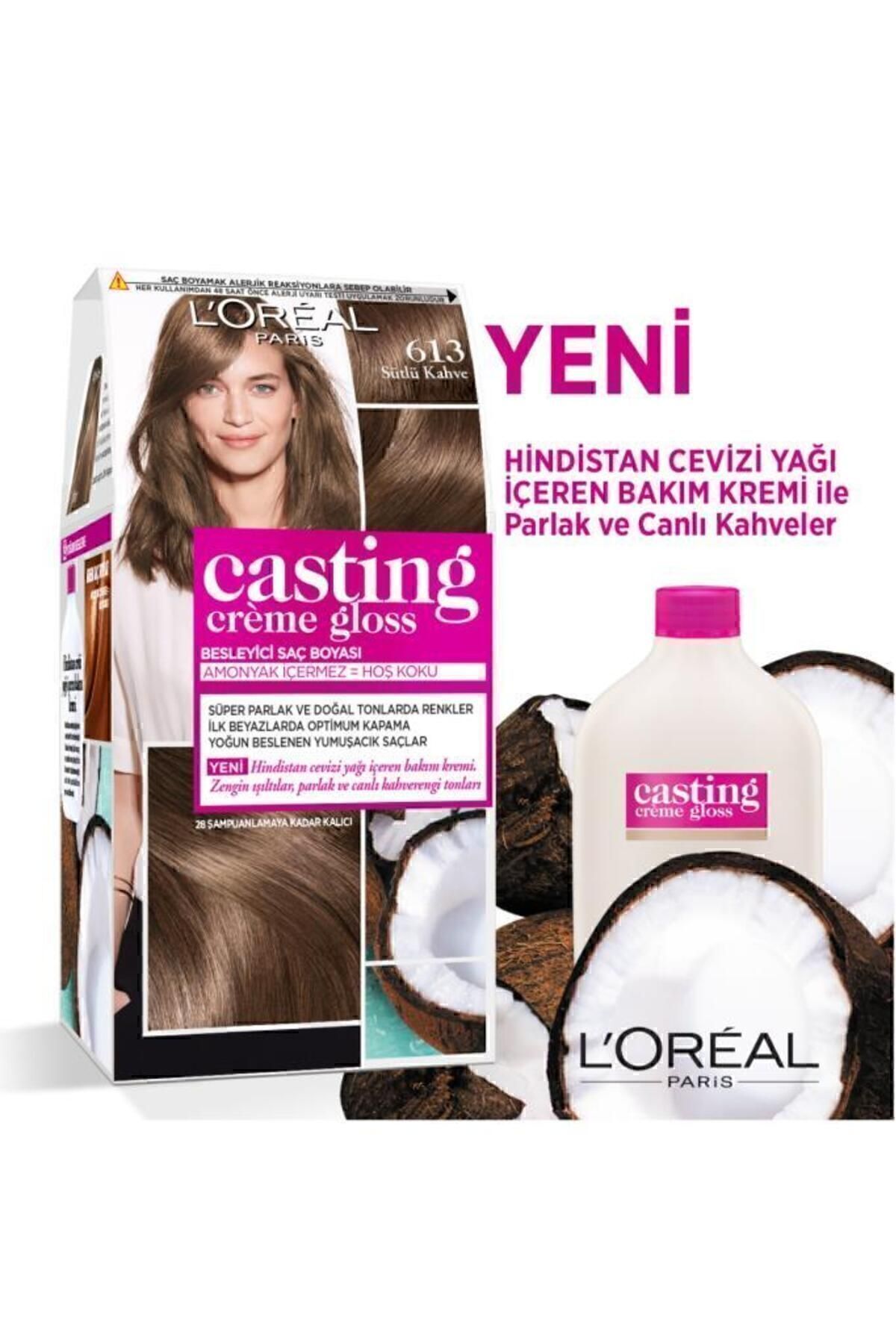 L'Oreal Paris رنگ مو Casting Creme Gloss رنگ‌ نسکافه ای شماره 613