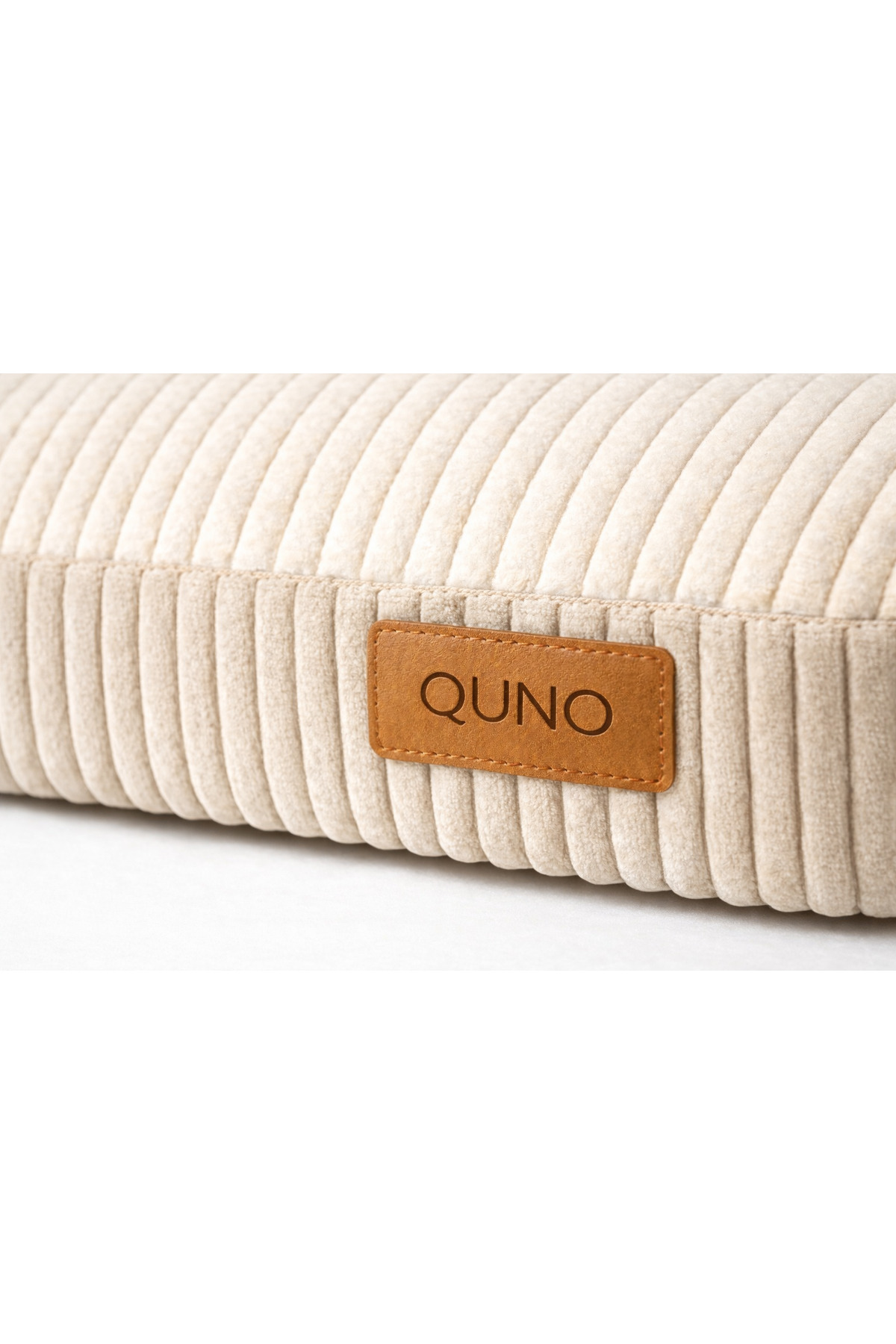 جای خواب سگ و گربه کوئنو Quno سری SERENA، لبه‌بلند با تشک فومی ضخیم بژ