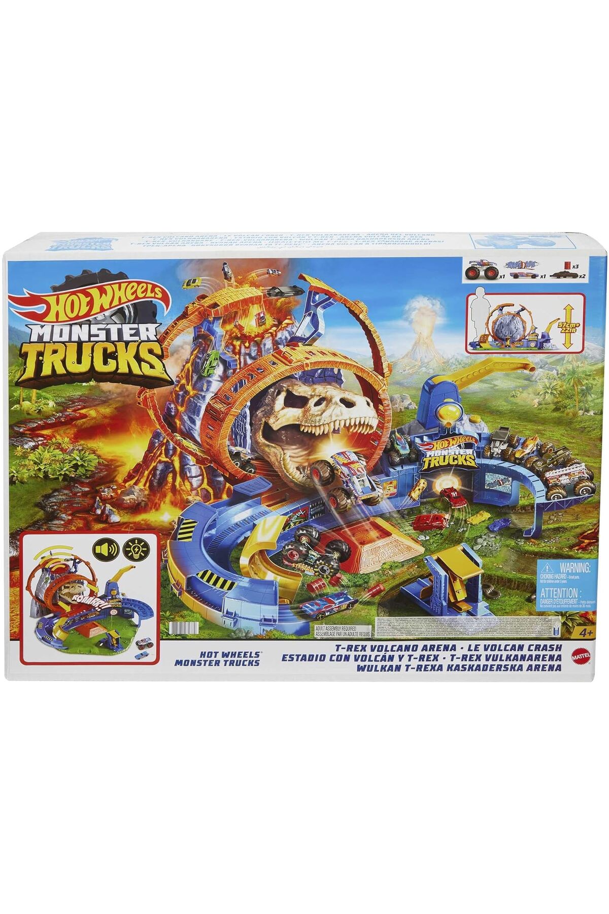 ماشین اسباب بازی مجموعه ماجراجویی میدان آتشفشانی MONSTER TRUCKS GYL14 از ترکیه HOT WHEELS