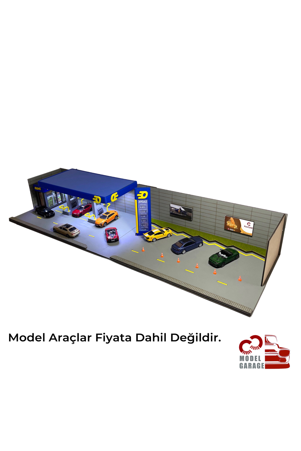 مدل خودرو 1 64 SCALE OPET پمپ بنزین DIORAMA پارکینگ DIECAST قفسه نمایش TOY از ترکیه ÜRETİM