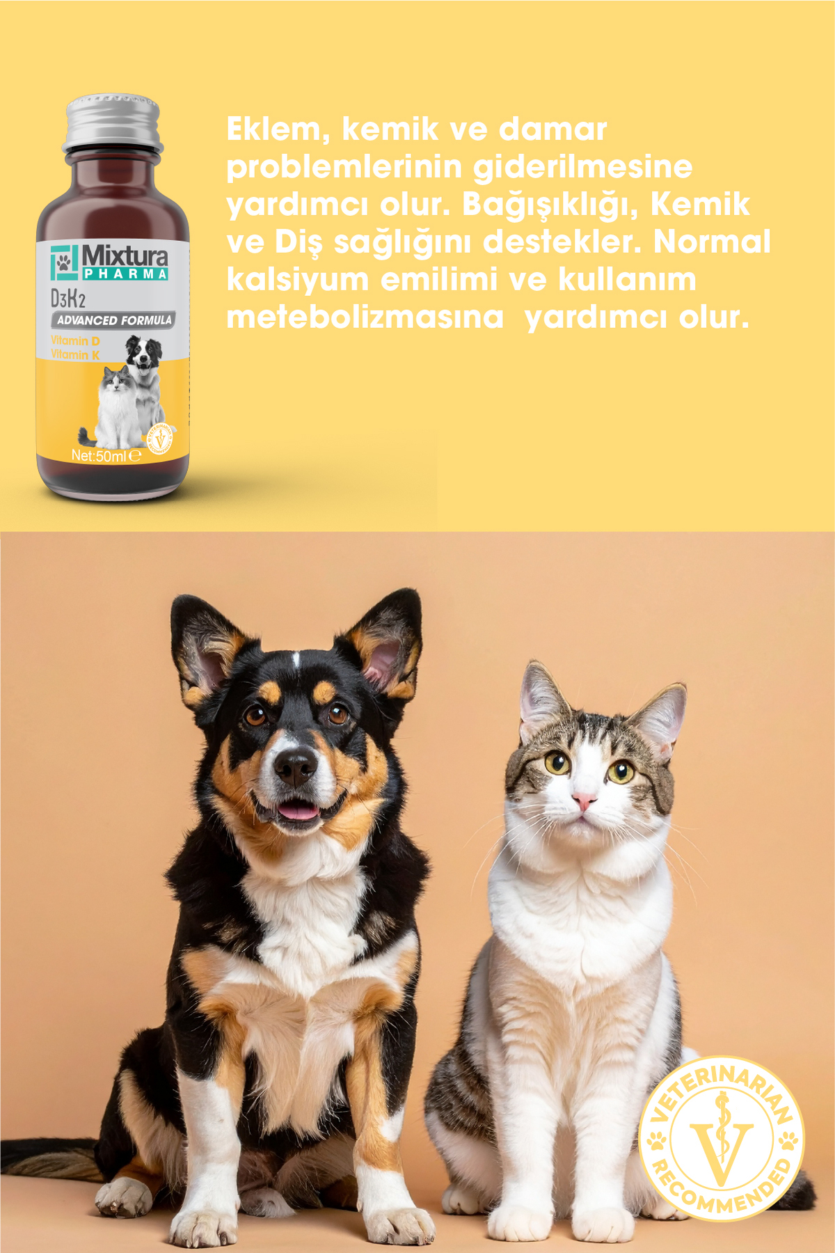 مکمل ویتامینی سگ D3K2 میکستورا فارما Mixtura Pharma