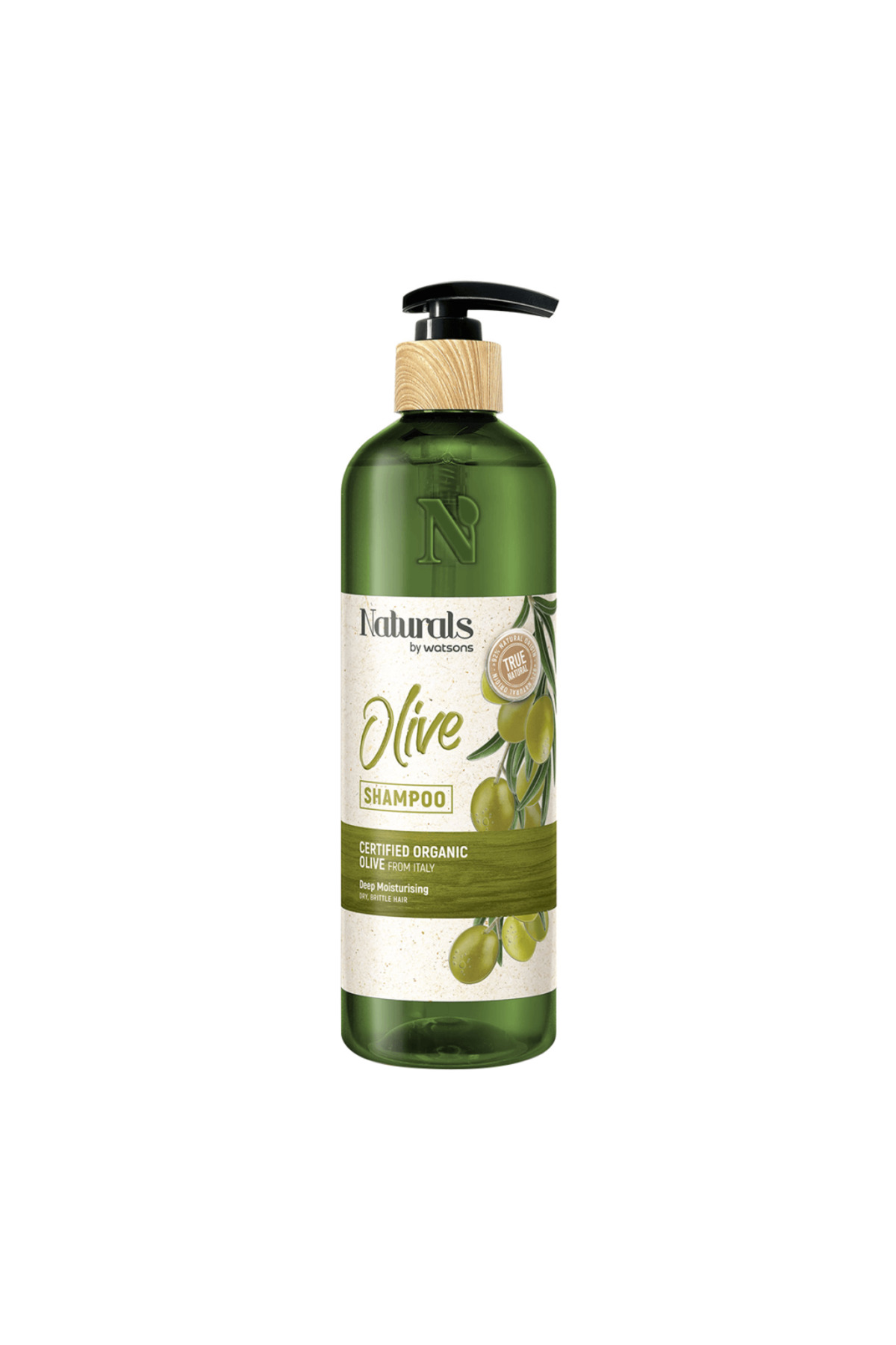 Naturals By Watsons شامپو مرطوب کننده و براق روغن زیتون 490 میلی لیتر