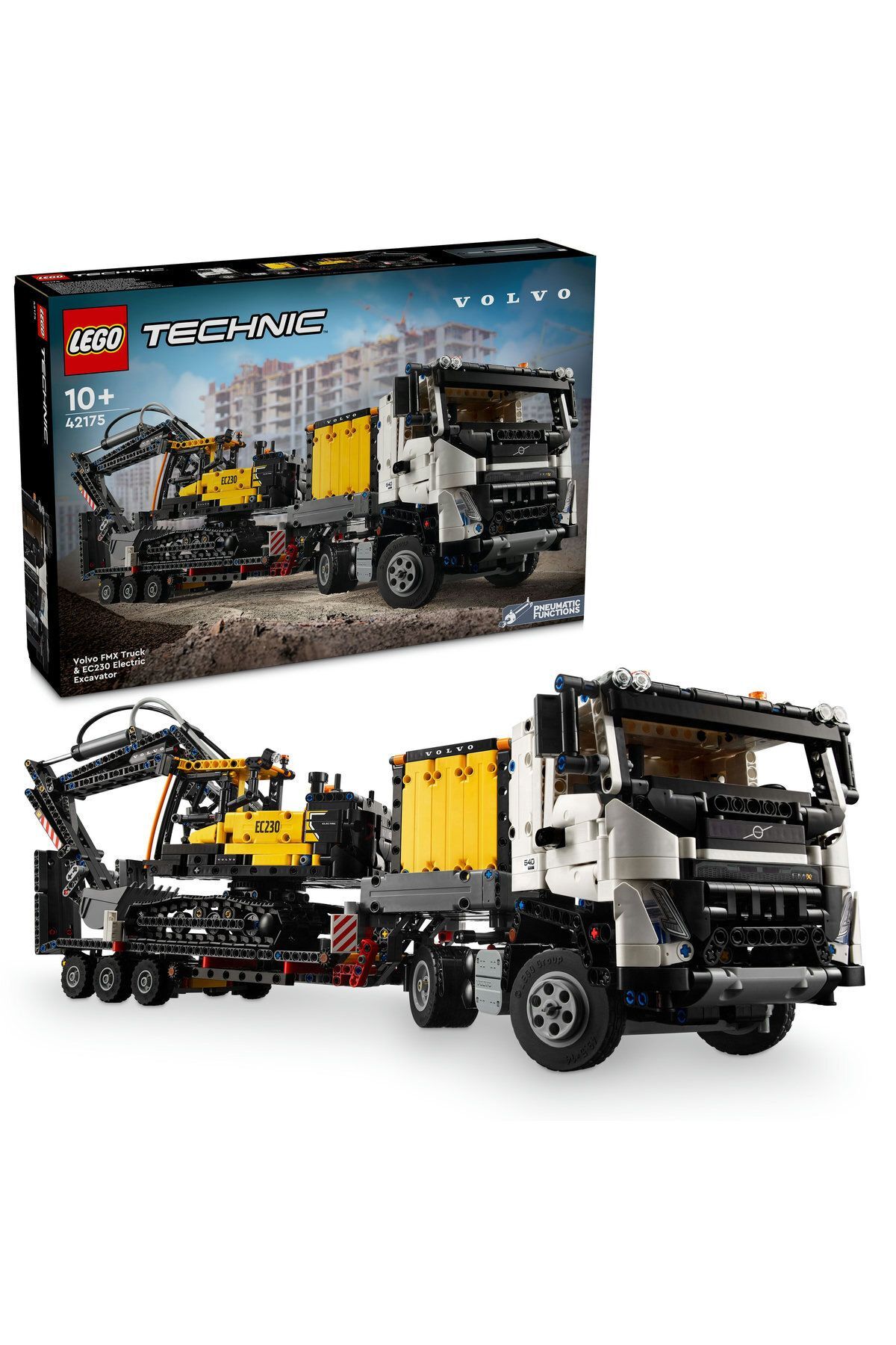 لگو و اسباب بازی های ساخت محور ® TECHNIC VOLVO FMX TRUCK AND EC230 ELECTRIC EXCAVATOR 42175 ست برای سنین 10 سال به بالا 2274 قطعه اورجینال LEGO
