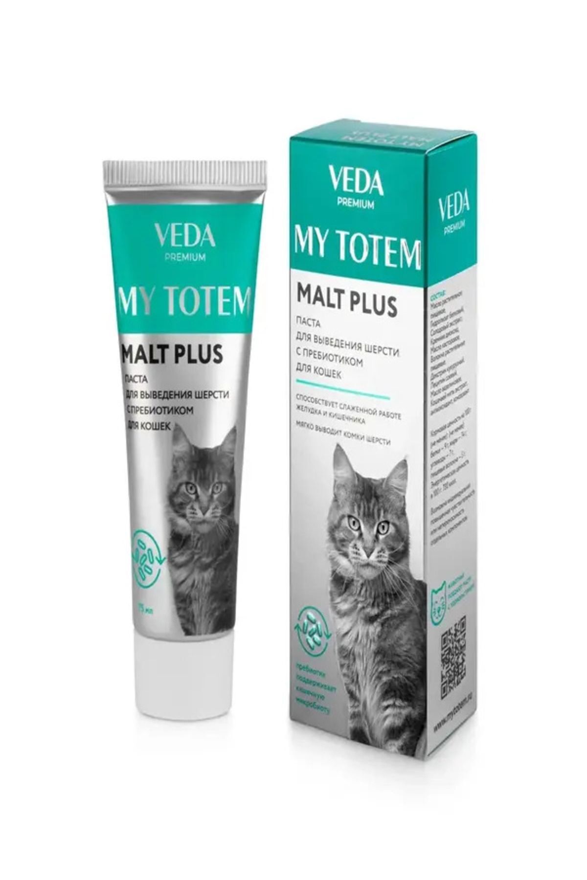 خمیر مالت گربه ودا Veda My Totem Malt Pasta Plus، ۷۵ گرم