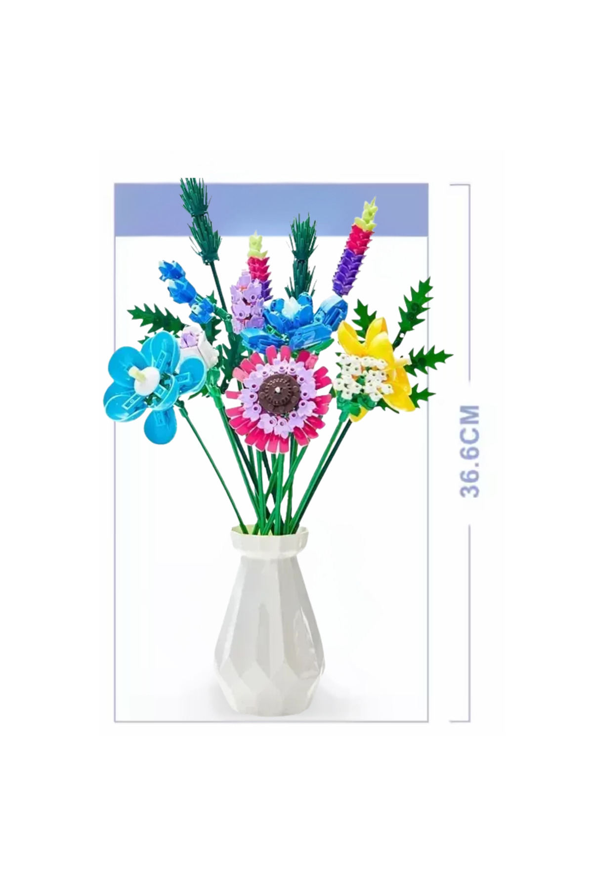 لگو و اسباب بازی های ساخت محور ست ساختمانی گلدان 528 تکه گلهای ابدی از ترکیه Boratila Toys
