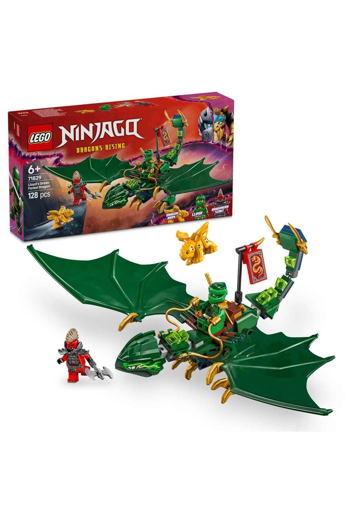 لگو و اسباب بازی های ساخت محور NINJAGO LLOYD'S GREEN FOREST DRAGON 71829 2 مینی فیگور برای کودکان 6 سال به بالا از ترکیه LEGO