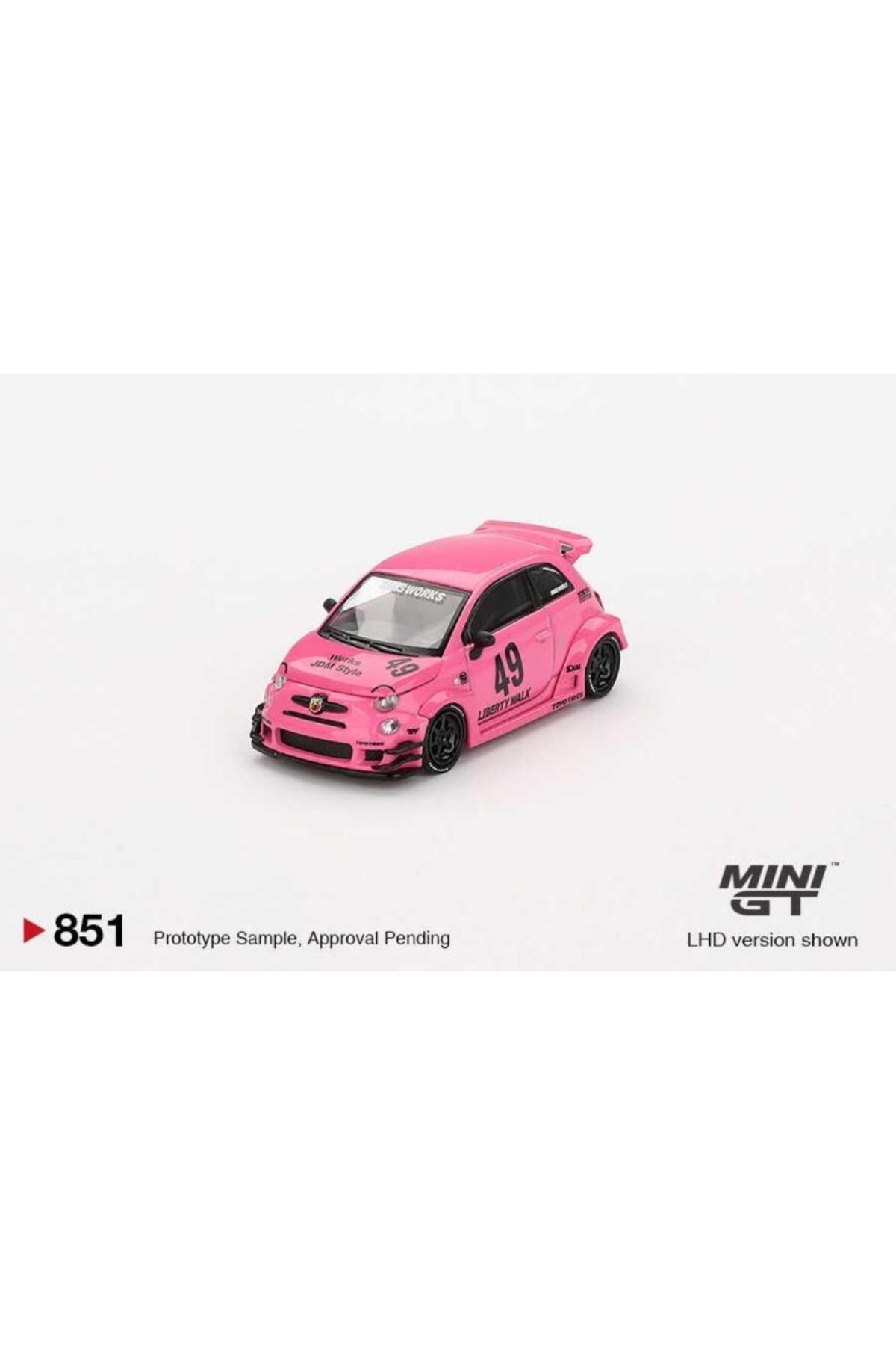 مدل خودرو 851 ABARTH 595 LB WORKS X ABAS PINK 1 64 MODEL CAR اورجینال mini gt