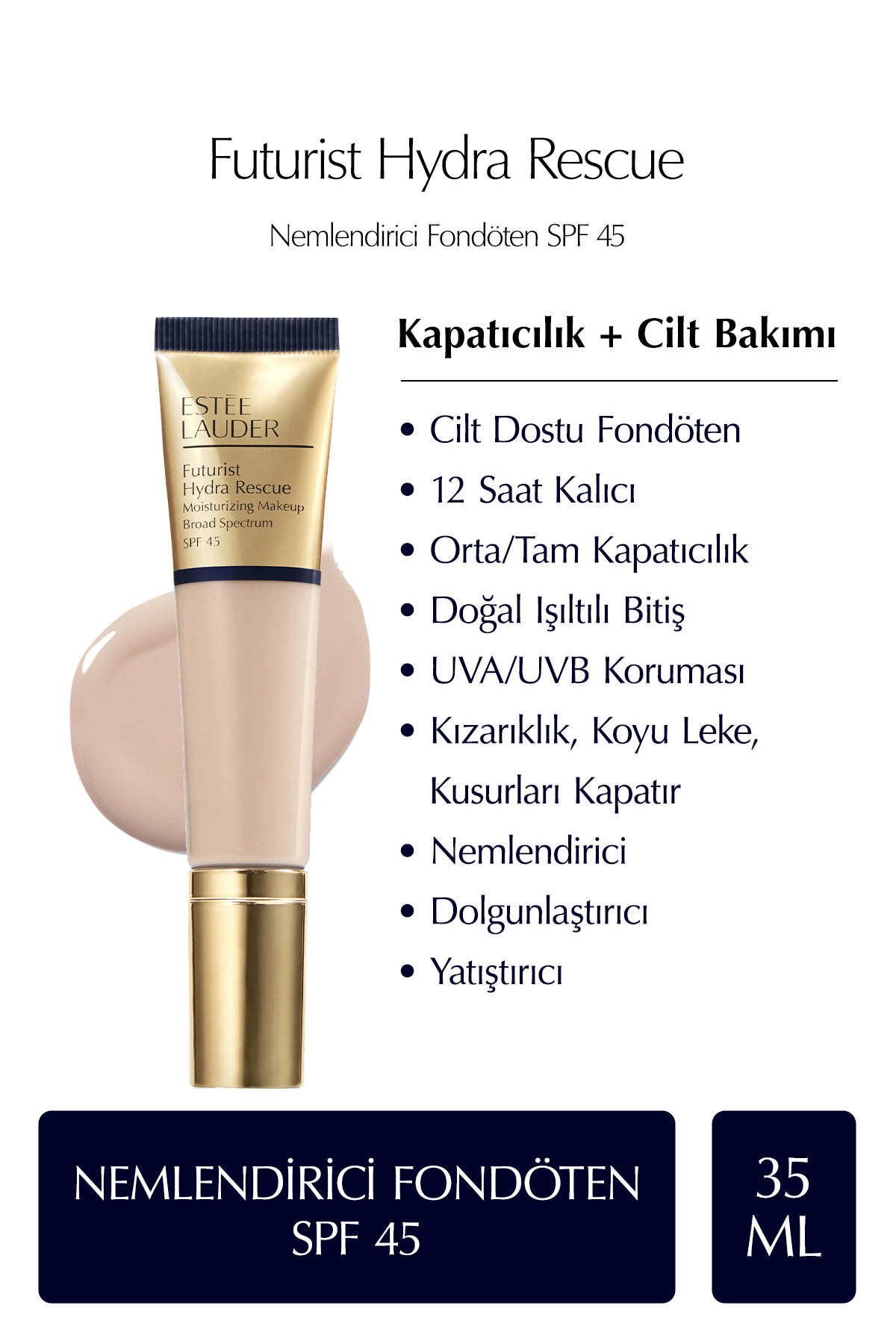 هیدراته‌کننده و محافظ آینده SPF 45 رنگ: 1C1 استخوان سرد استی لادر Estee Lauder