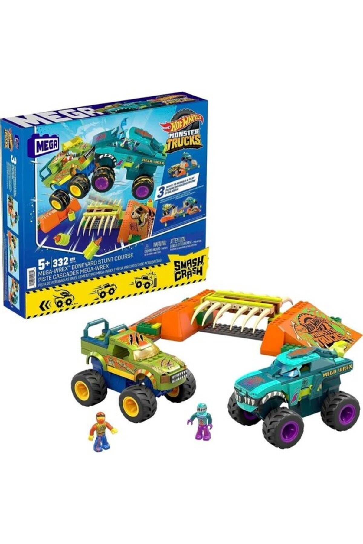 ماشین اسباب بازی دوره شیرین کاری HWL MONSTER TRUCKS Q&A MEGA WREX BONEYARD COURSE HKF89 از ترکیه HOT WHEELS