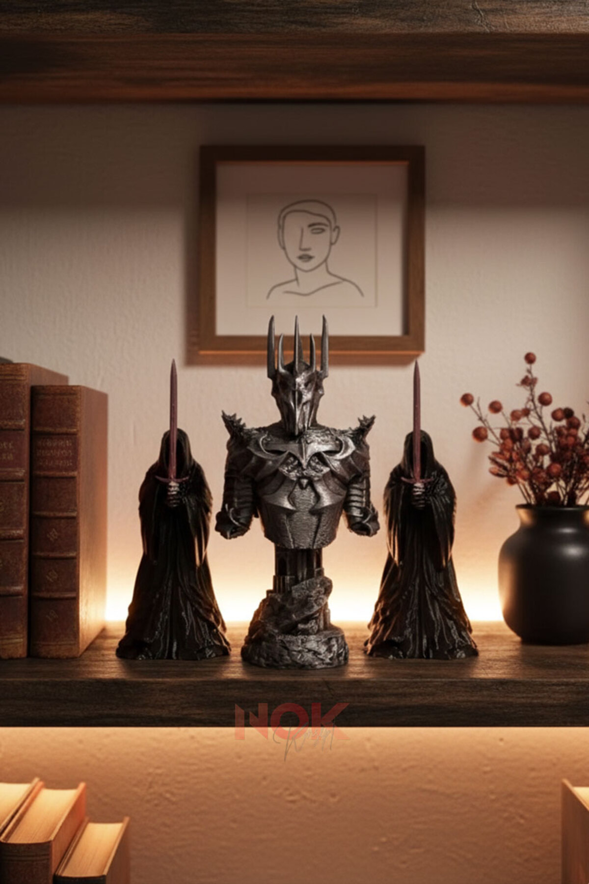 فیگور ست 3 تکه SAURON BUST و NAZGÛL | ارباب حلقه ها از ترکیه NOK KONSEPT