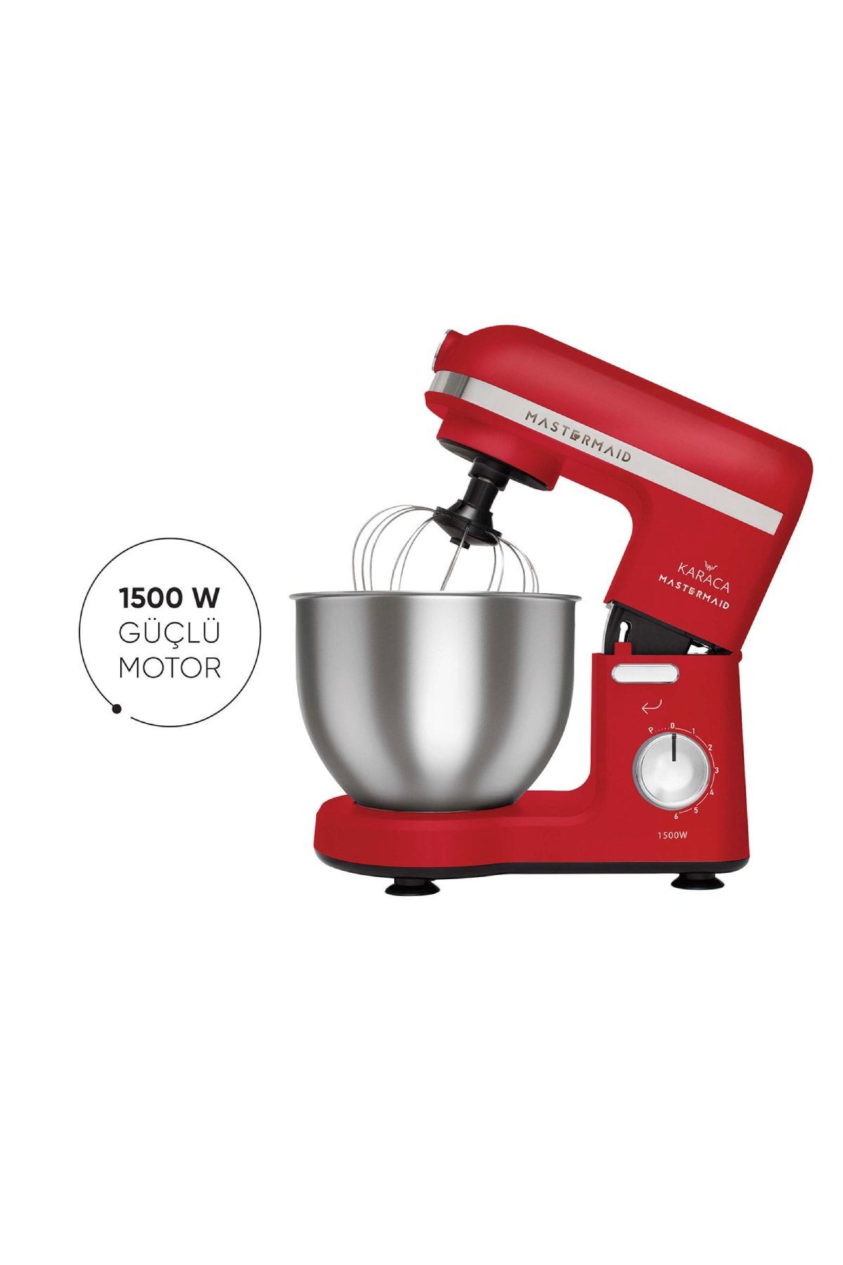 میکسر و ست دستگاه خمیر استند سرآشپز MASTERMAID 1500 وات ظرفیت 5 لیتر اورجینال Karaca