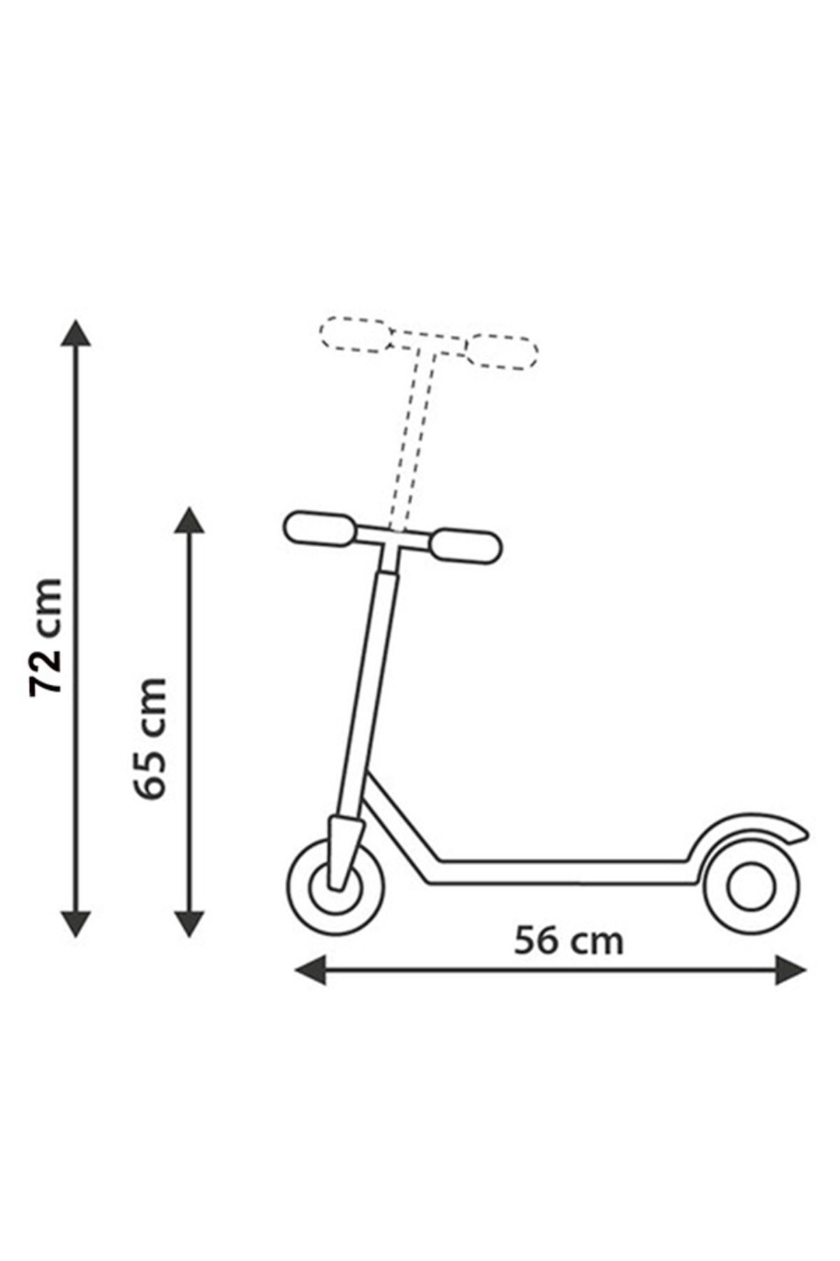 اسکوتر کودکان سه چرخ مشکی با چراغ های LED از ترکیه Rookie