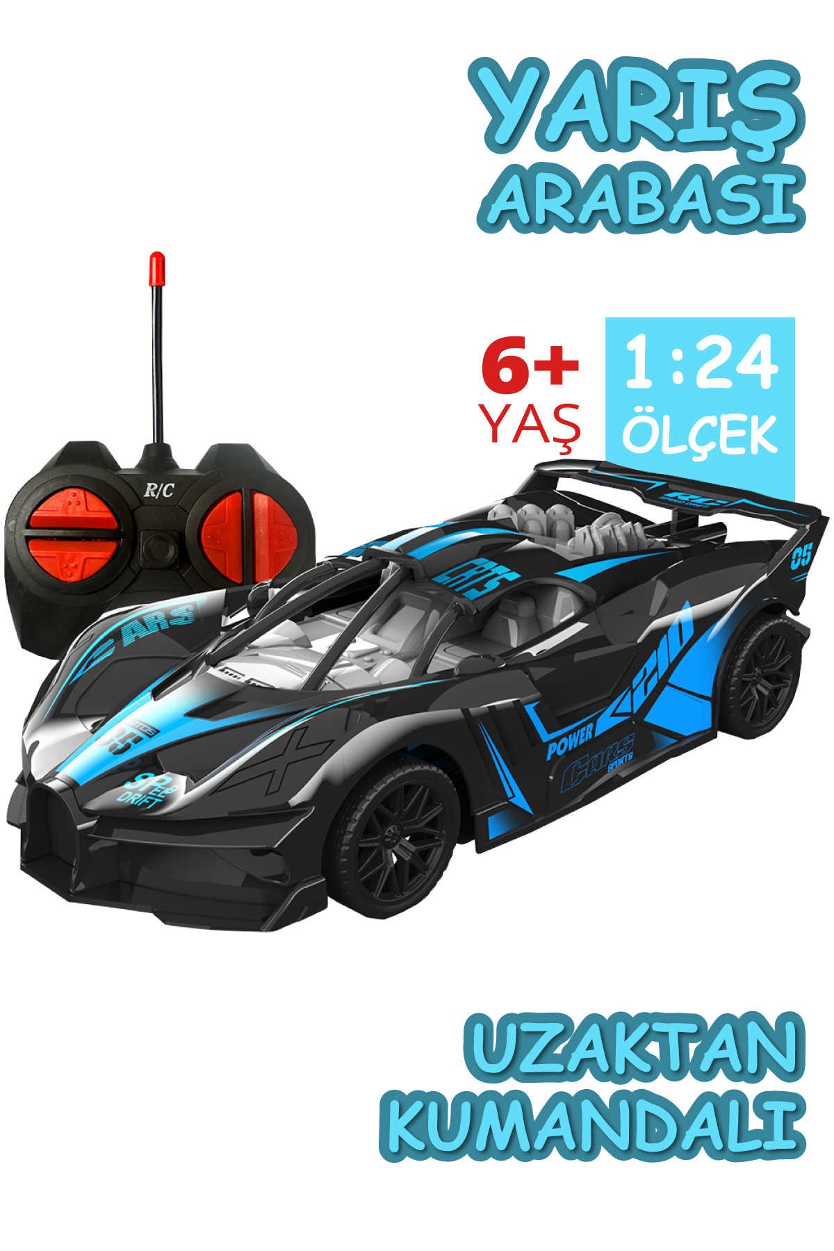 کنترل از راه دور شارژی ROAD BLAST TOY CAR BLUE ترکیه Black Island