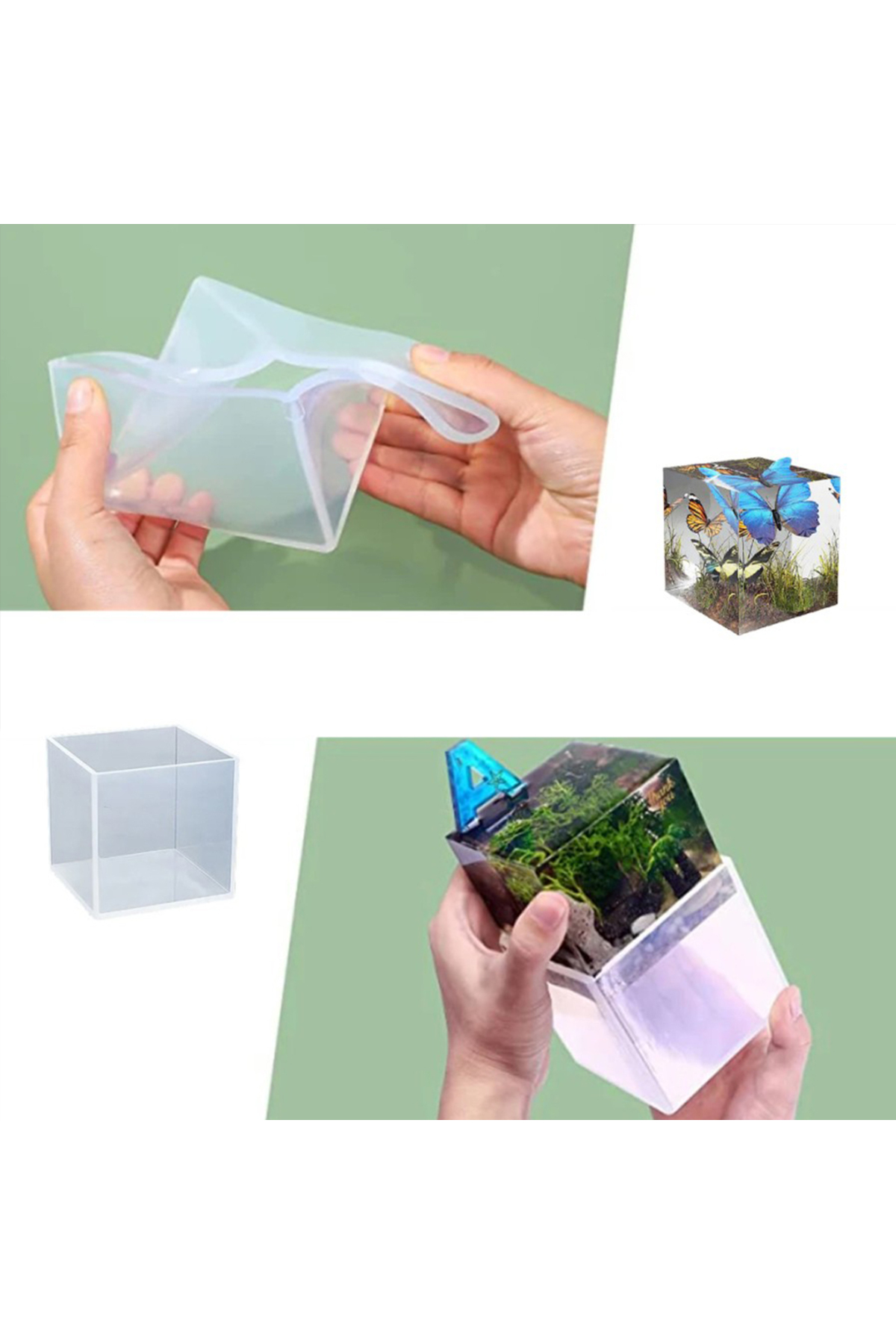 مدل خودرو قالب مکعب اپوکسی سیلیکون 6.5 سانتی متر از ترکیه Getshopmini
