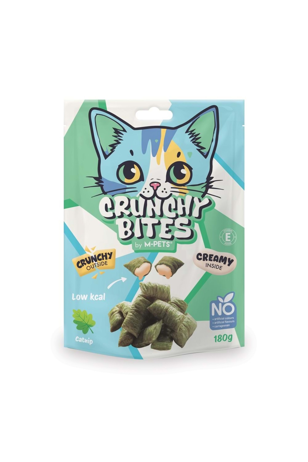 تشویقی گربه با کت‌نیپ Crunchy Bites، ۱۸۰ گرم، ام‌پتس M-PETS
