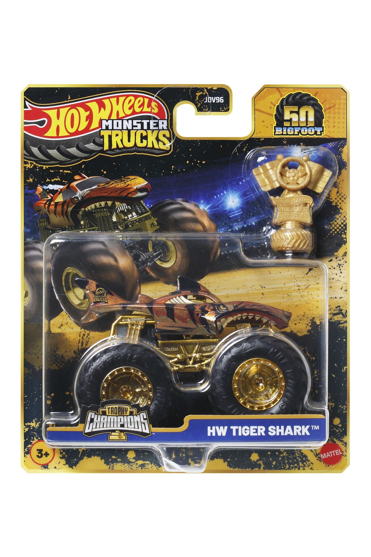 ماشین اسباب بازی ® کامیون های هیولا BIGFOOT TROPHY CHAMPIONS SINGLE CARS | JDV96 هات ویلز اورجینال HOT WHEELS