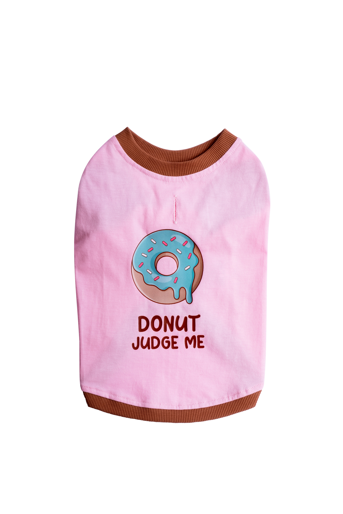 تی‌شرت نخی سگ فورامور Fouramour، طرح Donut Judge Me، صورتی